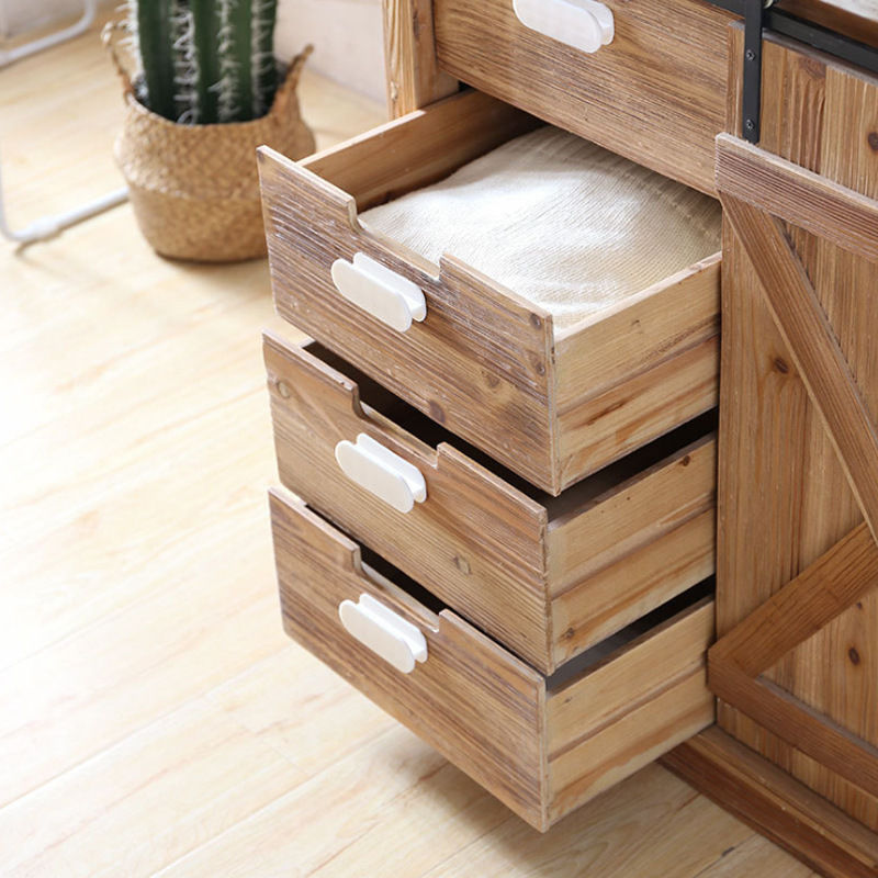 Изображение Plastic Self-adhesive Handles Pulls Knobs For Drawer Cabinet Furniture Hardware