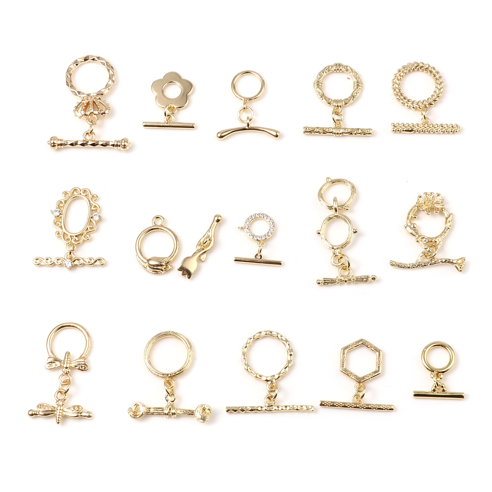 Picture of Brass Toggle Clasps 18K Real Gold Plated 1 Piece
