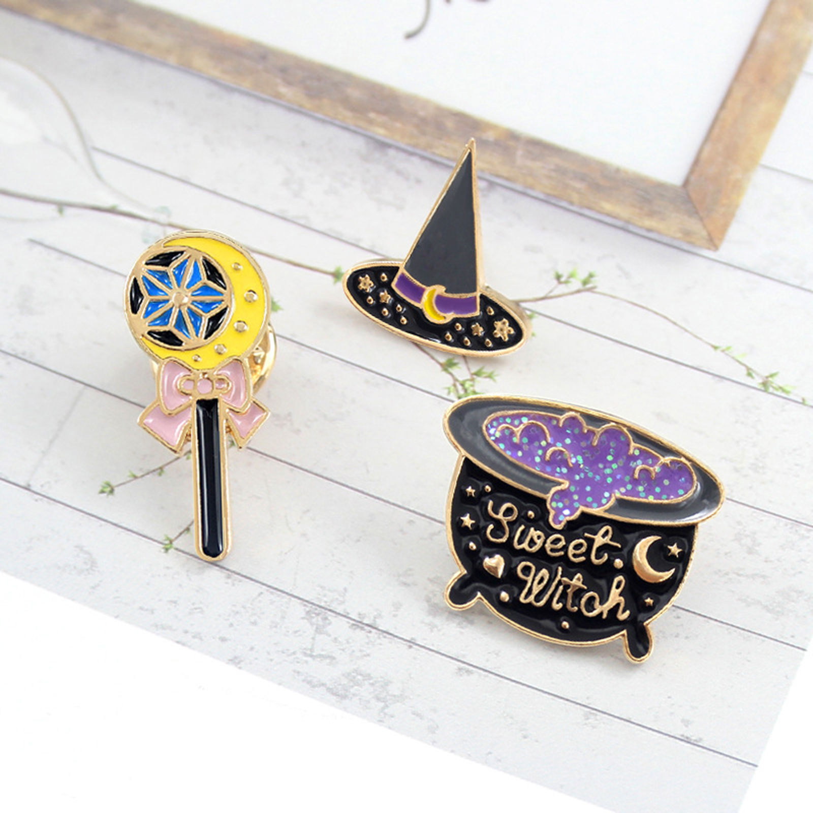 Picture of Halloween Pin Brooches Multicolor Enamel 1 Piece