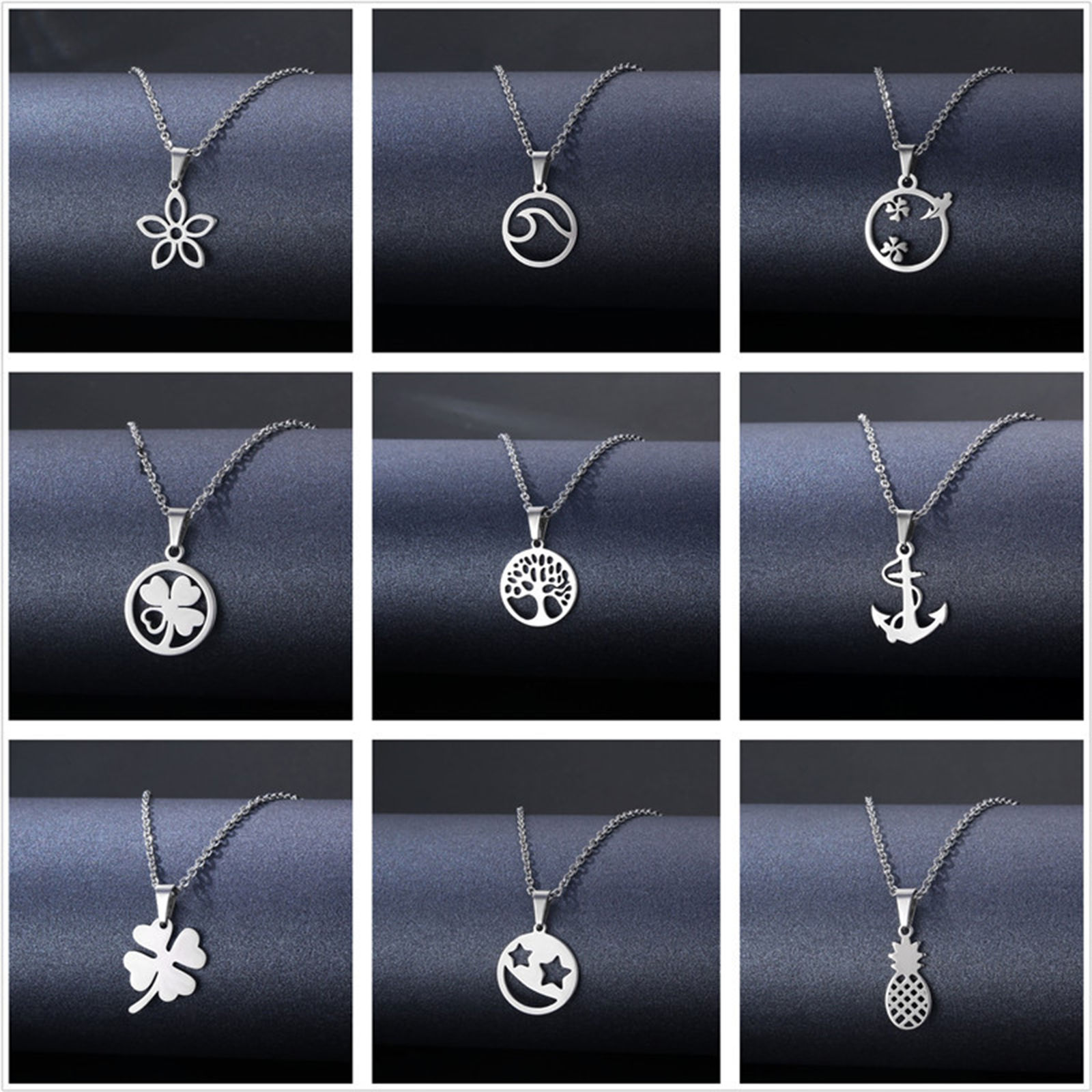 Picture of Stainless Steel Link Cable Chain Findings Necklace Silver Tone 45cm(17 6/8") long, 1 Piece