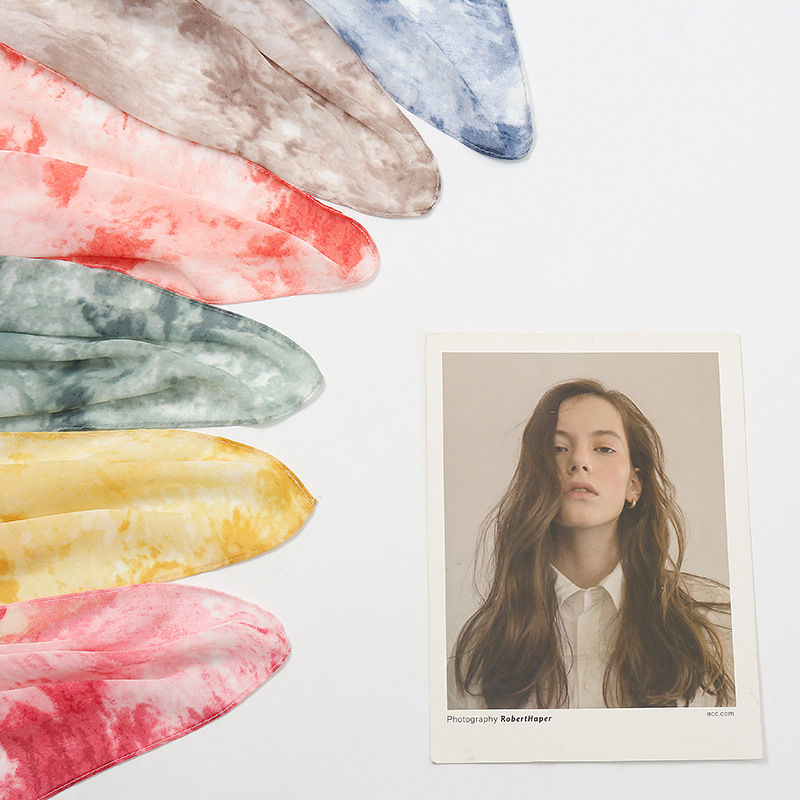 Изображение Chiffon Women's Hijab Scarf Tie Dye