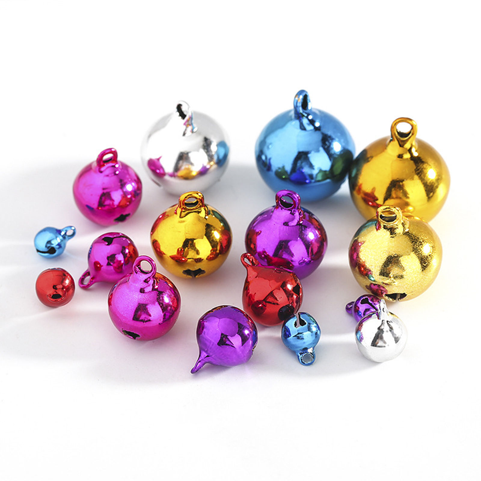 Bild von Messing Charms Weihnachten Jingling Schelle Bunt 100 Stück