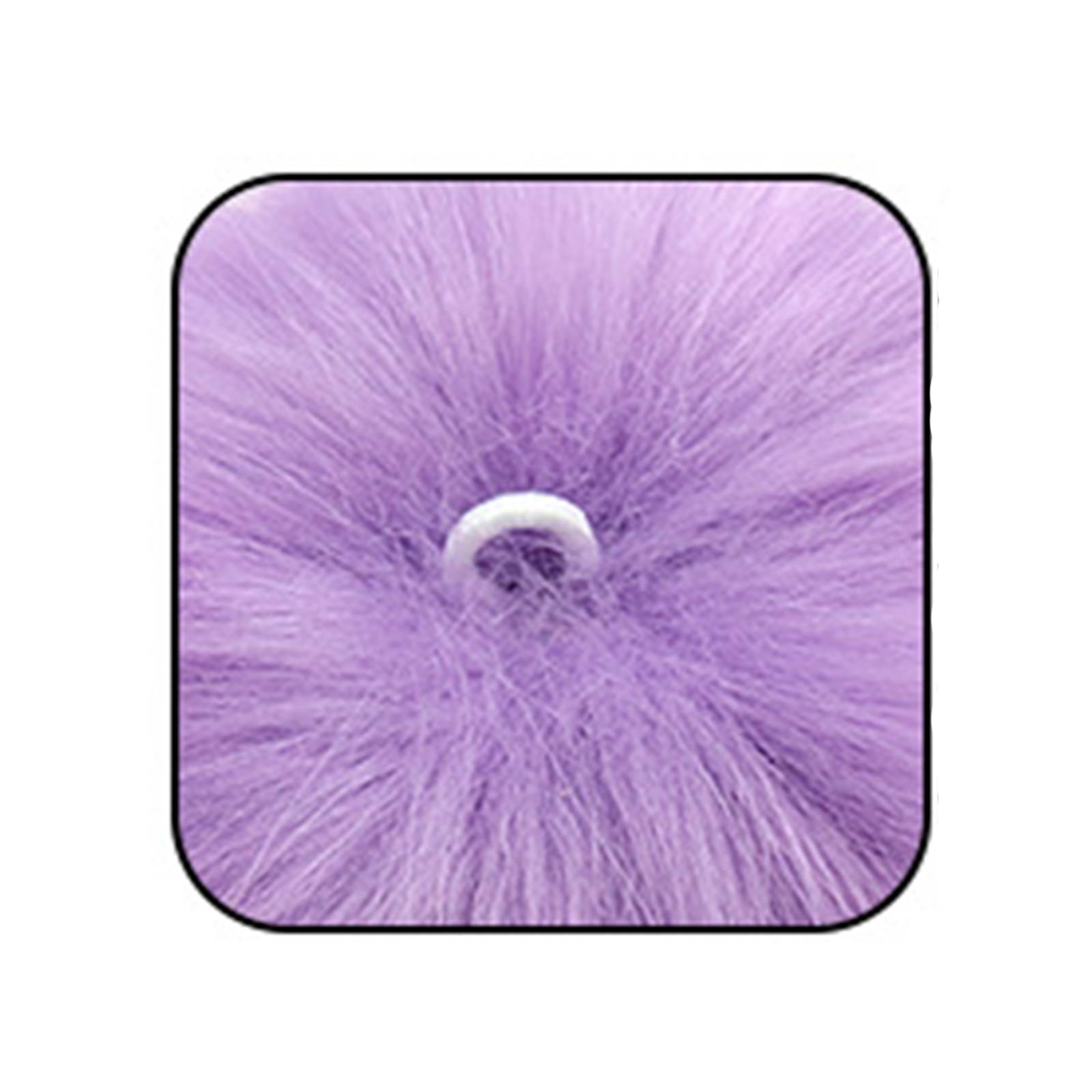 Picture of Artificial Fiber Verdeckter Knopf Gummiband Pom Pom Balls Multicolor Ball Faux Fox Fur 8cm Dia., 6 PCs