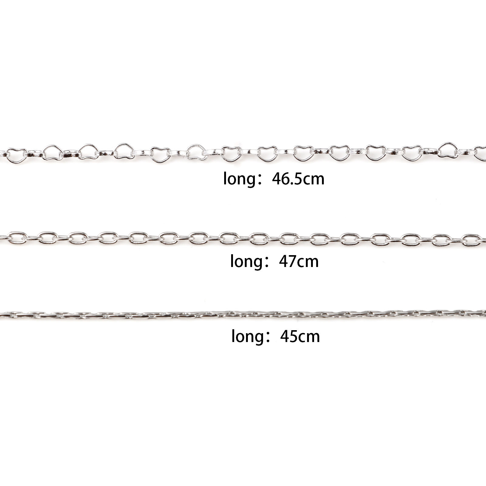 Picture of Brass Necklace Link Chain 18K Real Platinum Plated 1 Piece