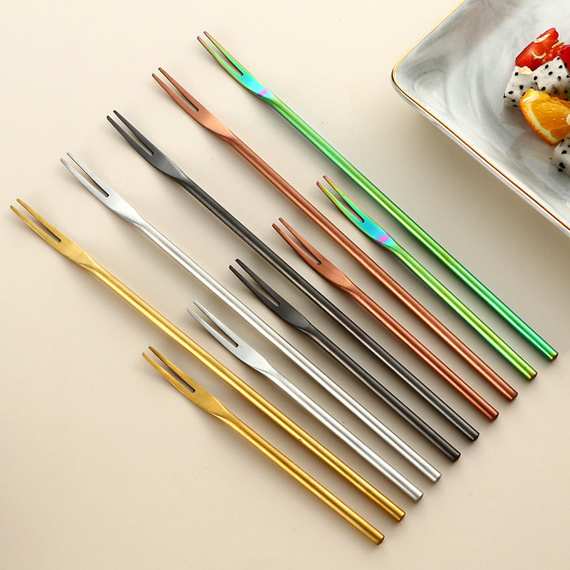 Imagen de 304 Stainless Steel Sanding Long Fruit Fork