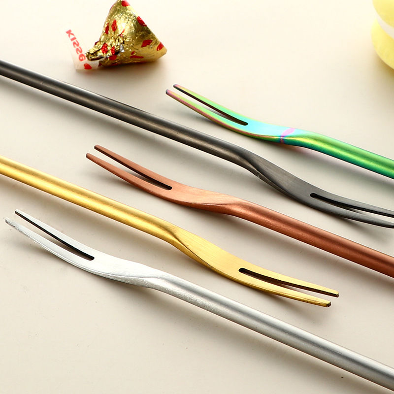 Imagen de 304 Stainless Steel Sanding Long Fruit Fork