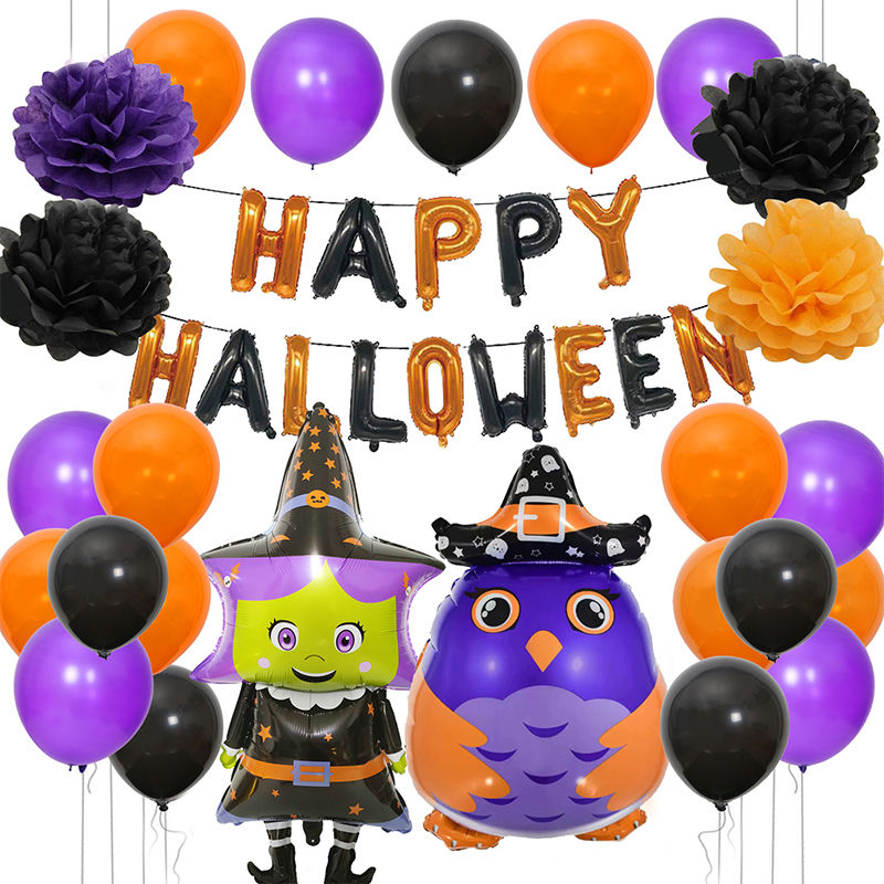 Picture of Aluminium Foil & Latex Halloween Stand Column Balloon Decorations Party Props