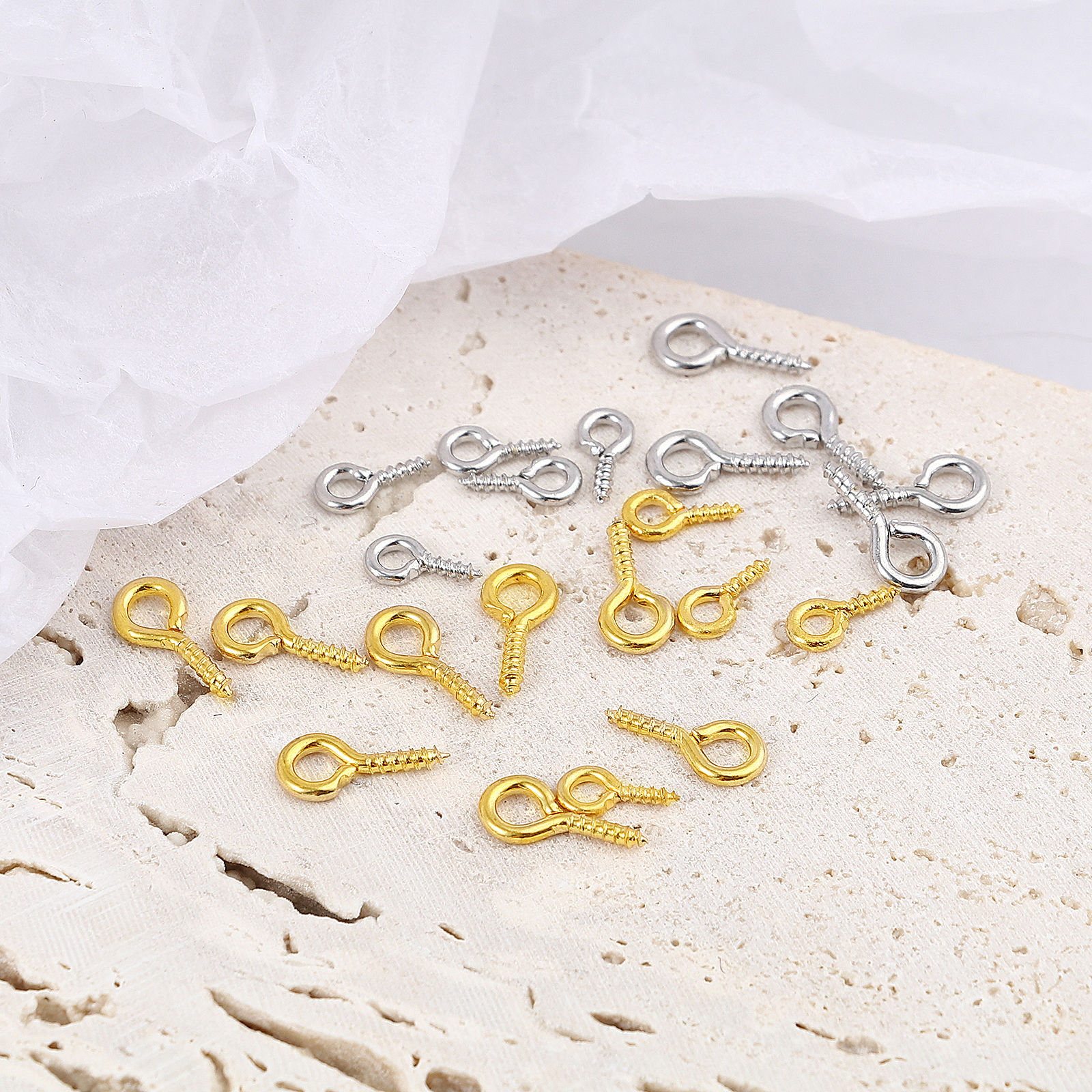 Bild von Messing Ösenschrauben Holzgewinde Bunt 10 Stück