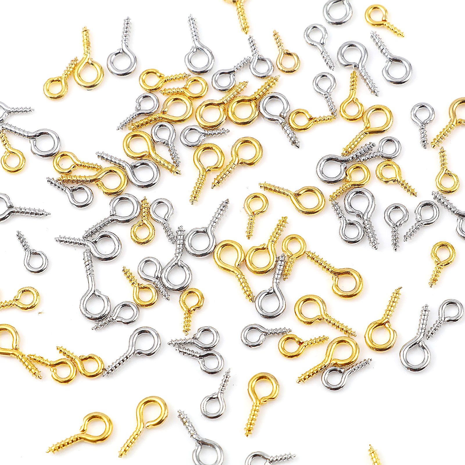 Bild von Messing Ösenschrauben Holzgewinde Bunt 10 Stück