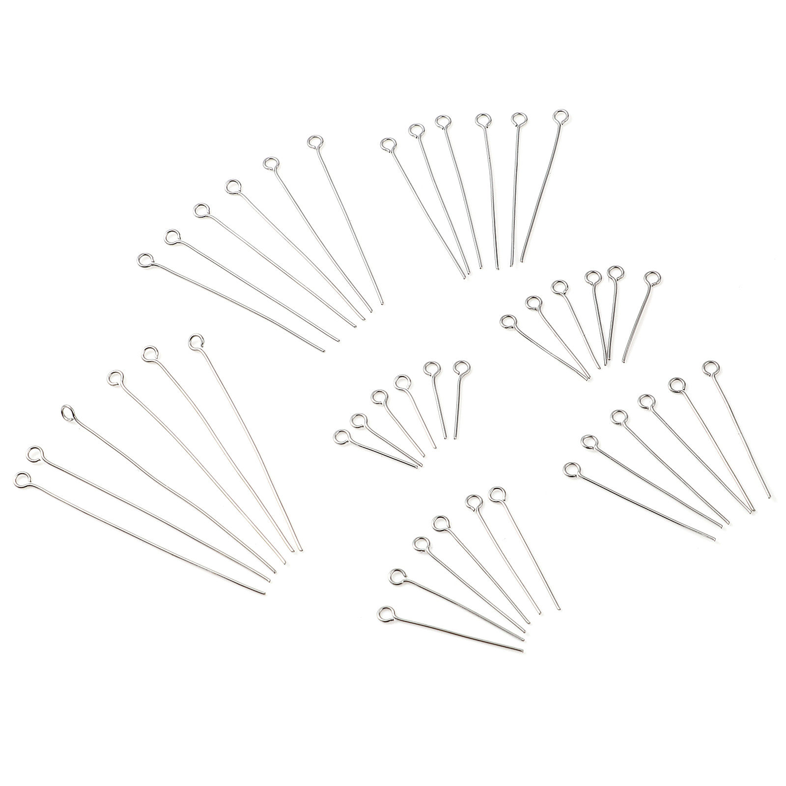 Picture of Stainless Steel Eye Pins Silver Tone 500 PCs