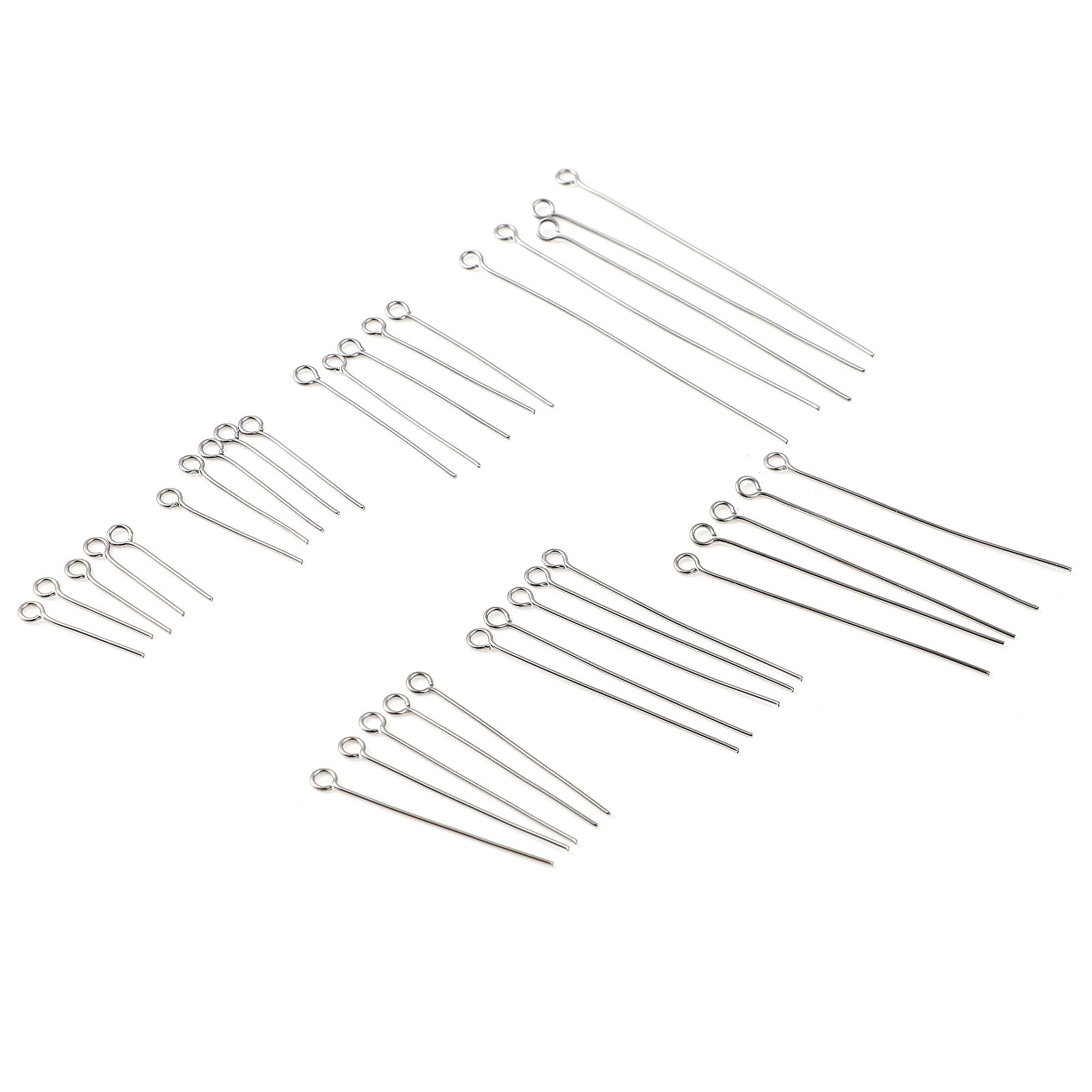Picture of Stainless Steel Eye Pins Silver Tone 500 PCs