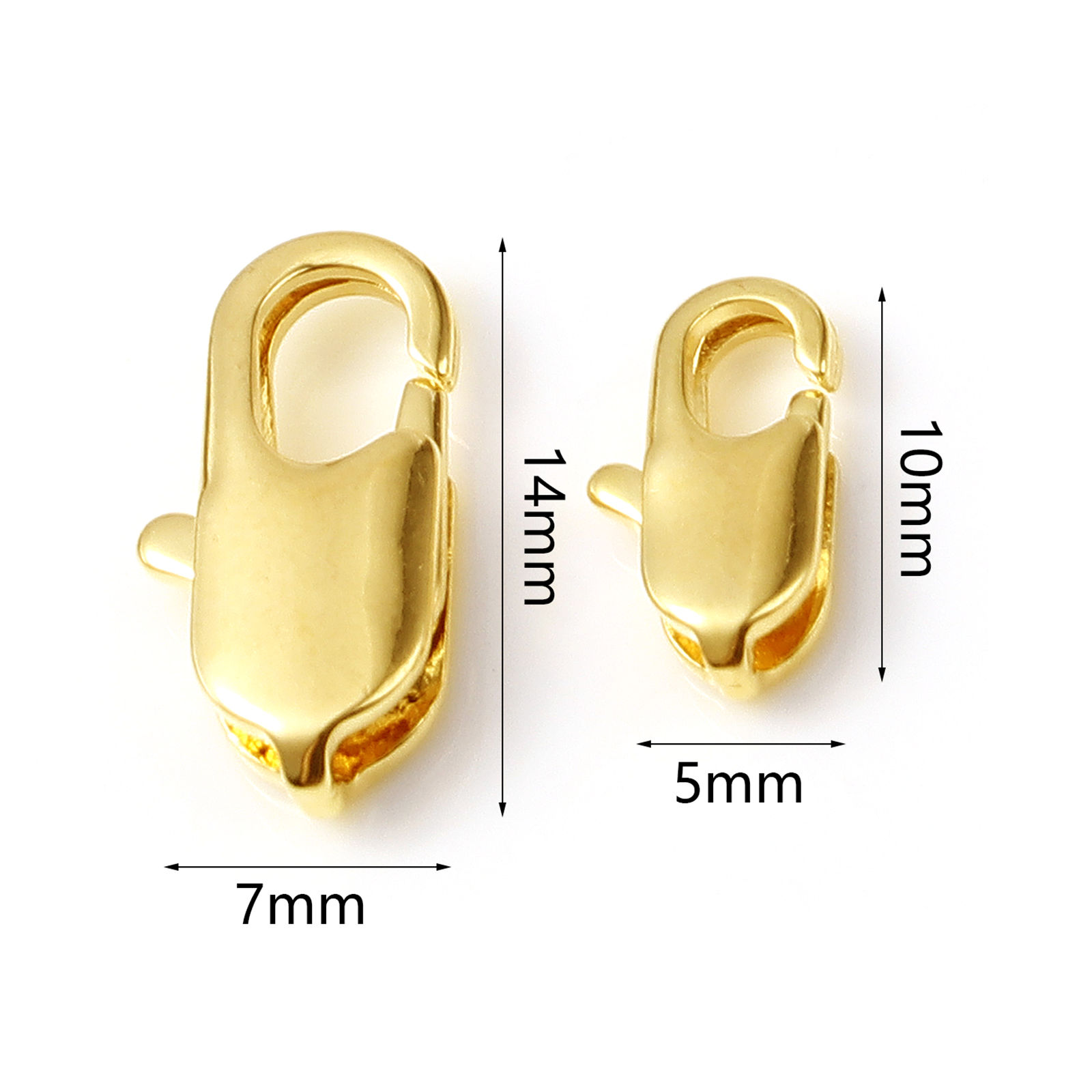 Immagine di Rame Fibbia Aragosta Oro riempito Ovale 5 Pz