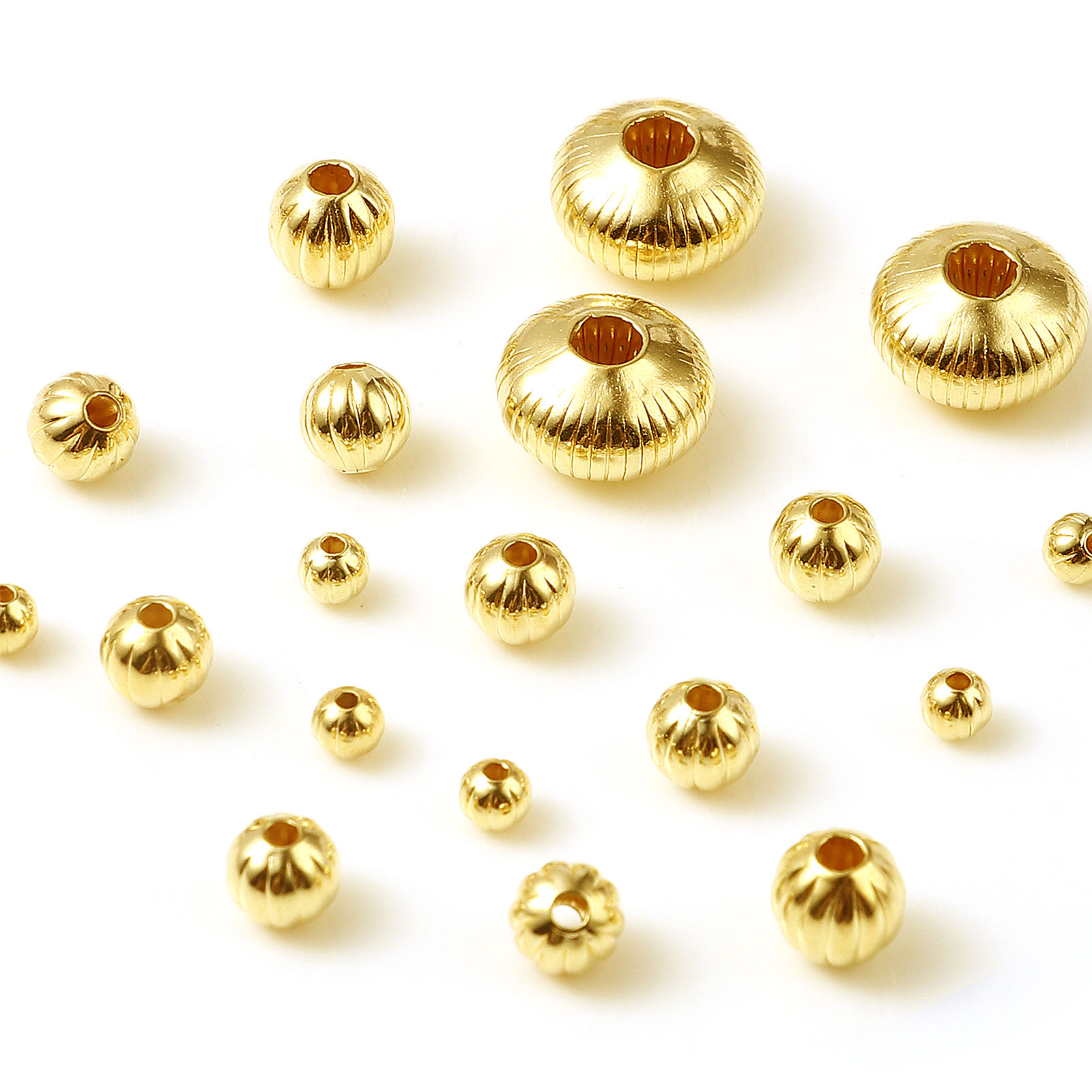 Immagine di Rame Perline Oro riempito Tondo Striscia 5 Pz