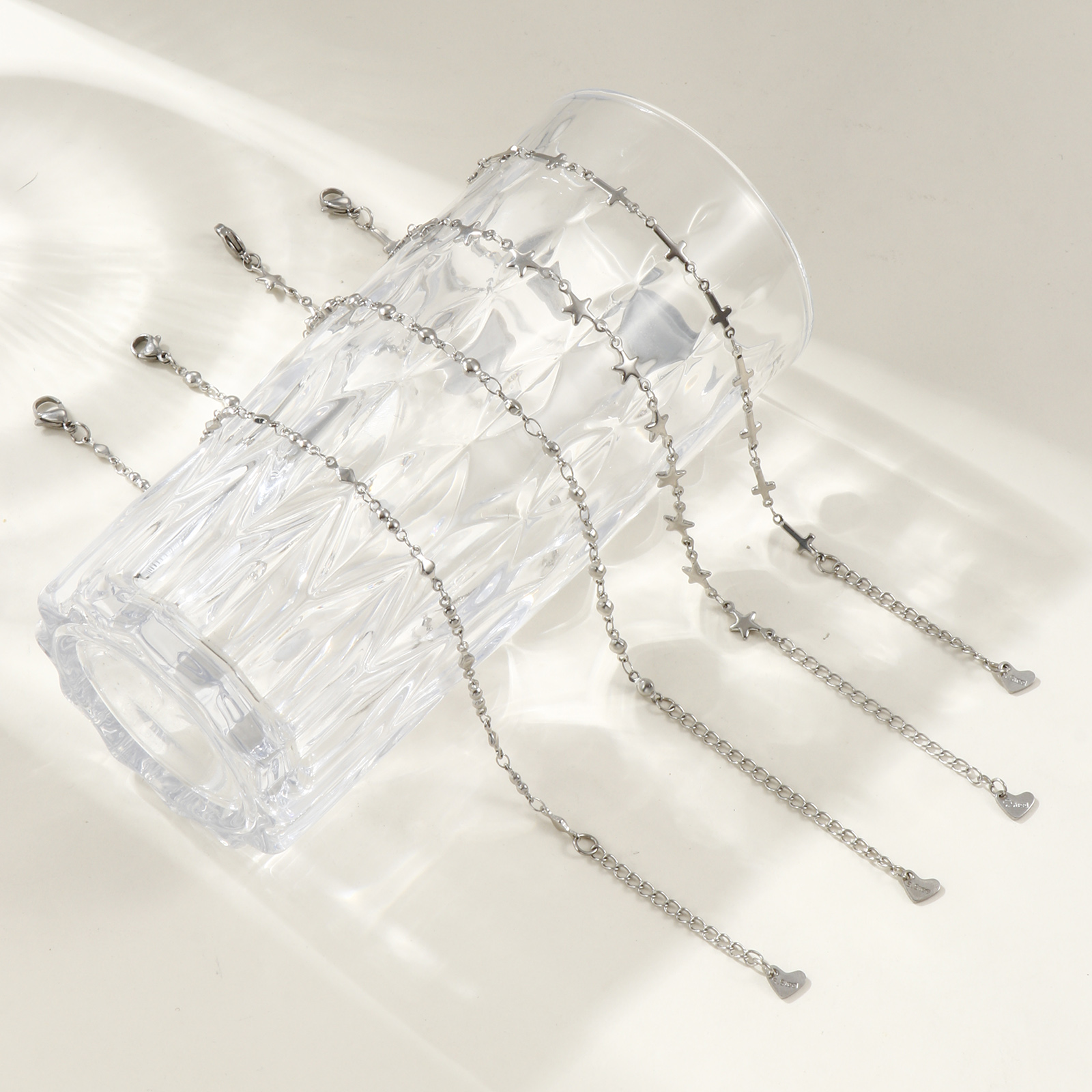 Immagine di Acciaio Inossidabile Cavigliere Tono Argento 1 Pz