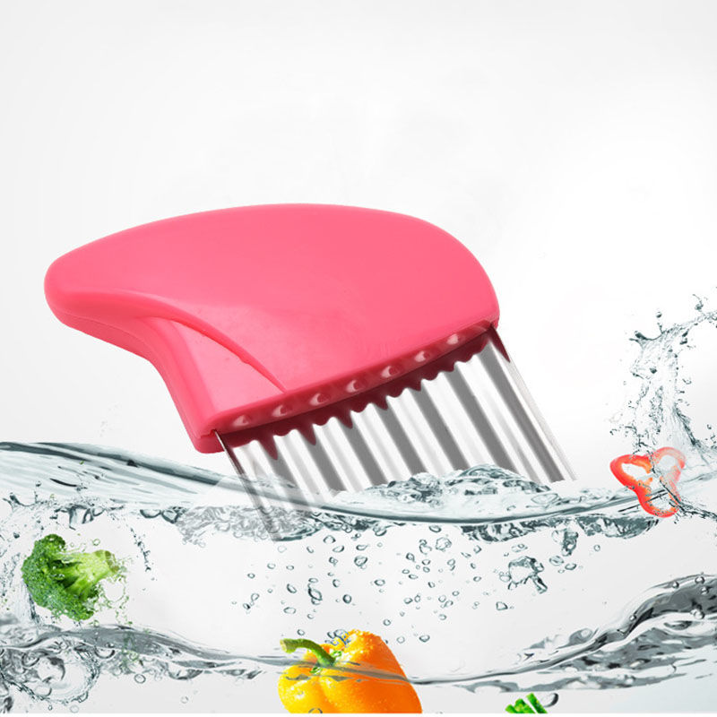 Picture of Stainless Steel Potato Crinkle Cutter Cutting Tool Kitchen Vegetable Salad Fruit Wavy Blade Knife