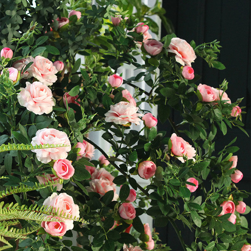 Picture of Faux Silk Artificial Rose Garlands Vines For Wedding Party Home Wall Garden Decoration