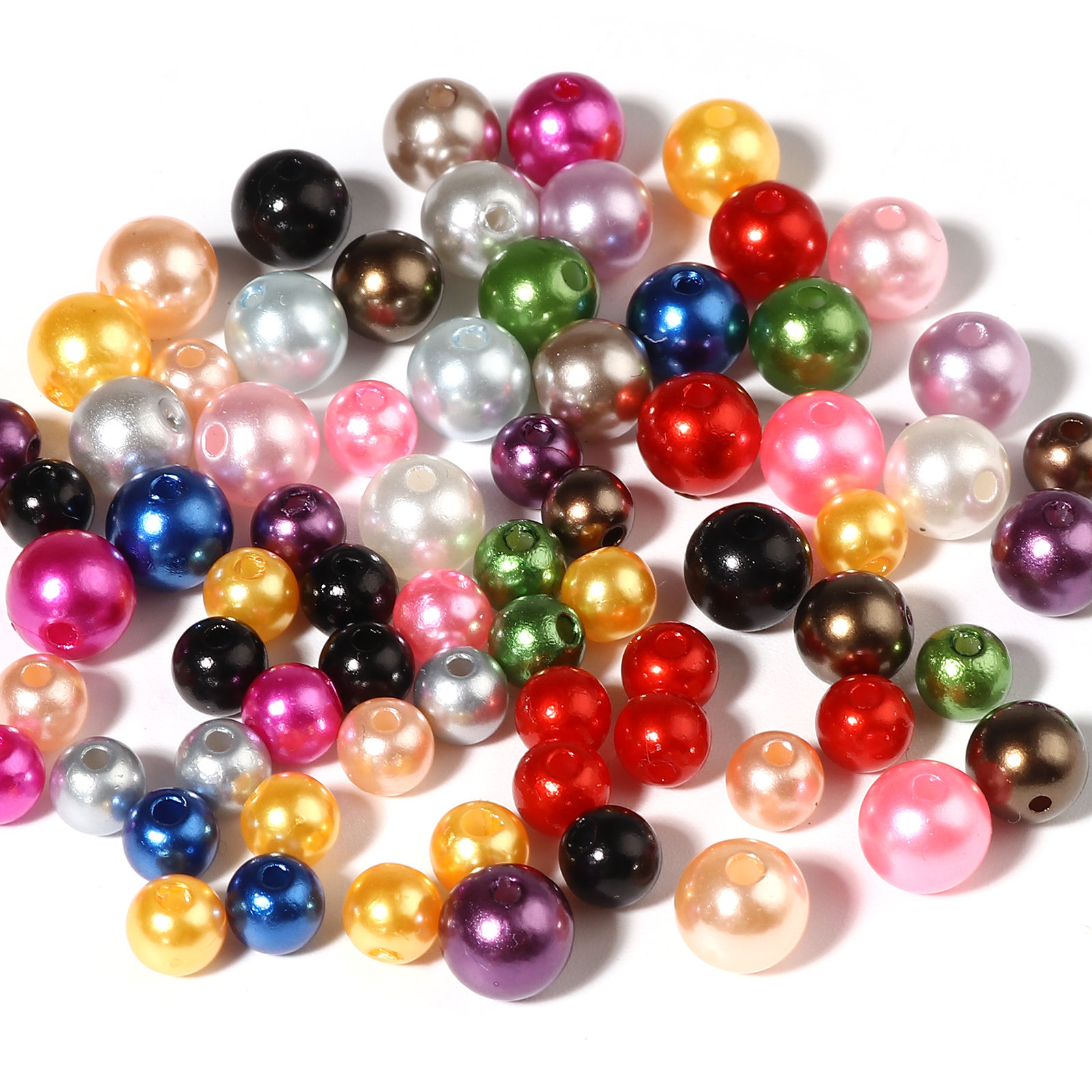 Picture of Acrylic Beads Round Multicolor Imitation Pearl 1000 PCs