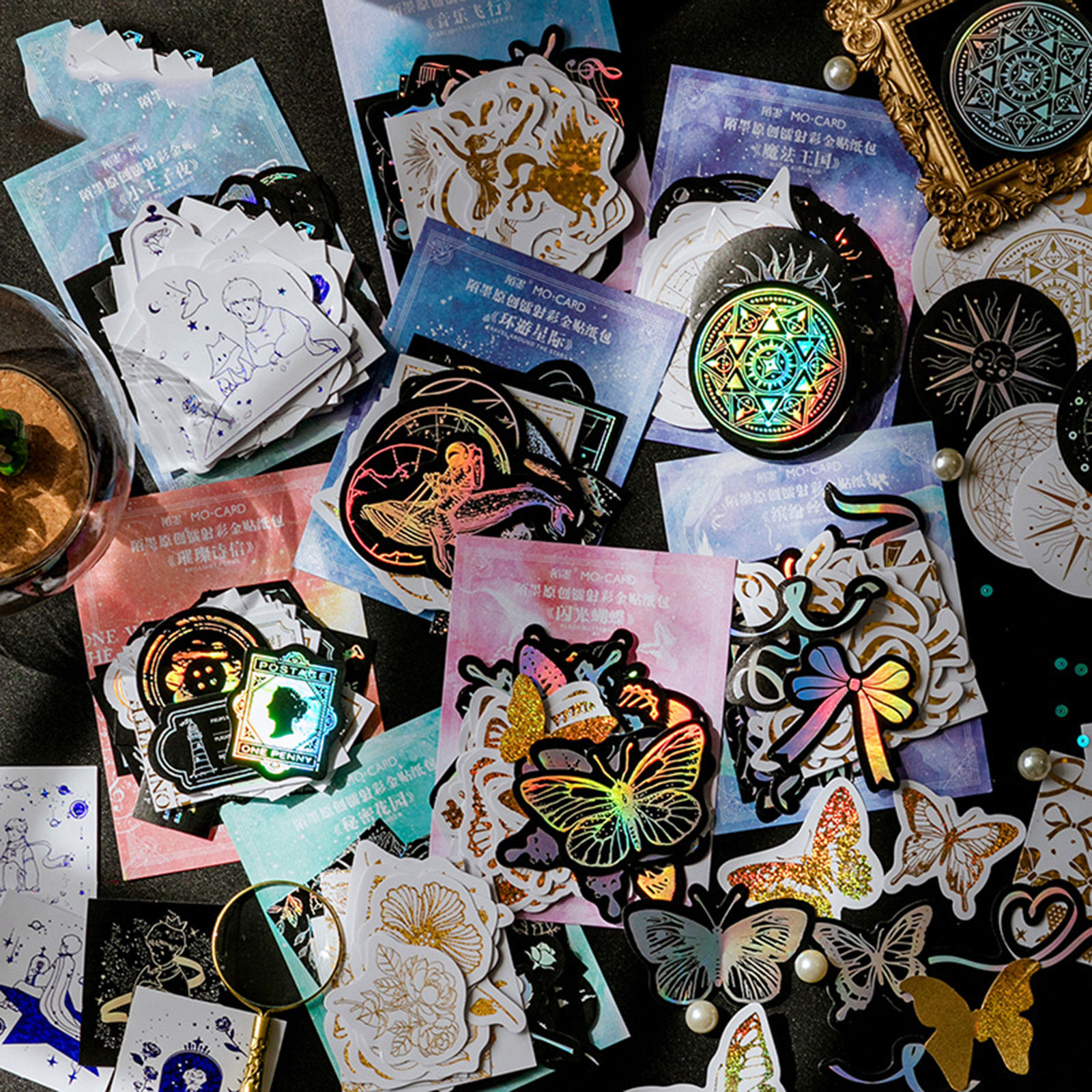 Picture of Paper DIY Scrapbook Deco Stickers Multicolor 1 Bag ( 40 PCs/Packet)