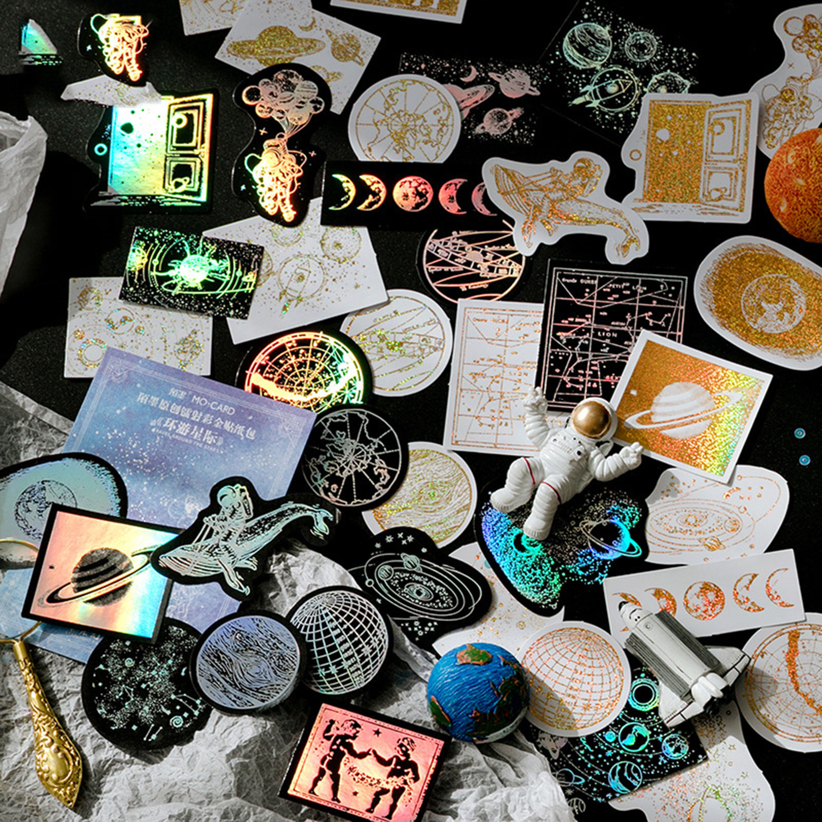 Picture of Paper DIY Scrapbook Deco Stickers Multicolor 1 Bag ( 40 PCs/Packet)