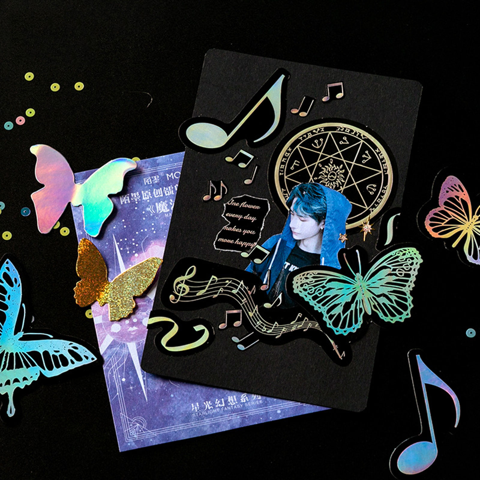 Picture of Paper DIY Scrapbook Deco Stickers Multicolor 1 Bag ( 40 PCs/Packet)
