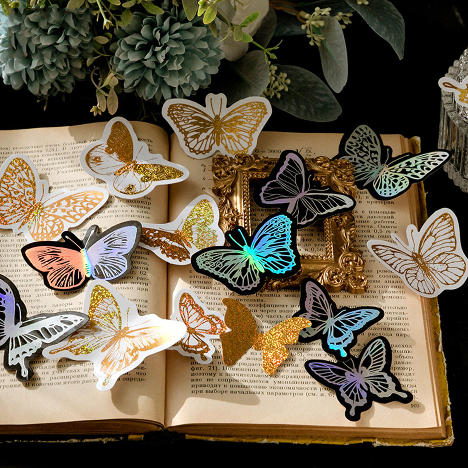 Picture of Paper DIY Scrapbook Deco Stickers Multicolor 1 Bag ( 40 PCs/Packet)