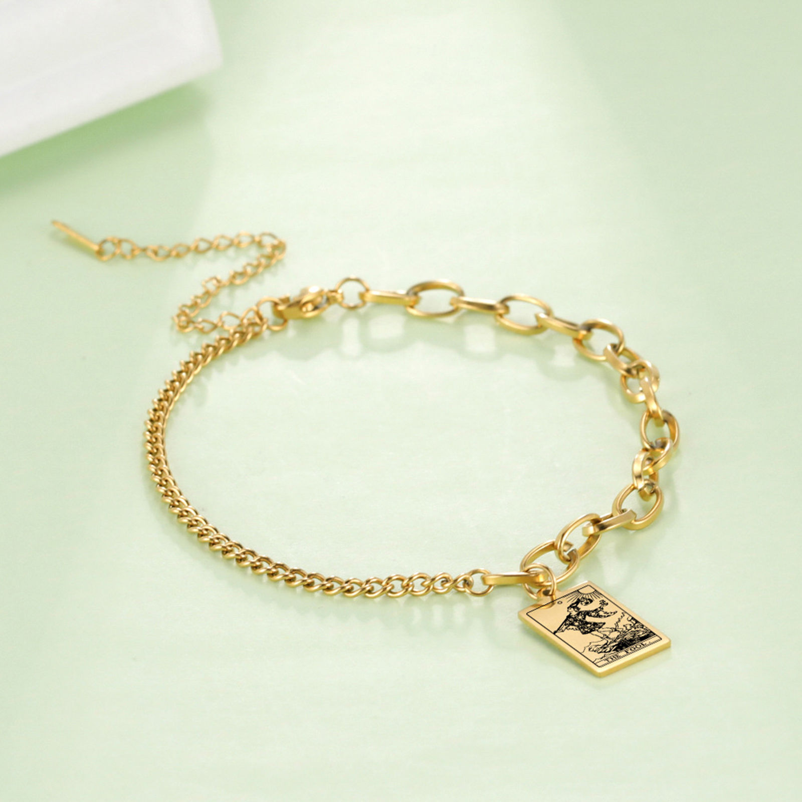 Изображение Нержавеющая Сталь Браслеты Разноцветный 17см Длина, 1 ШТ