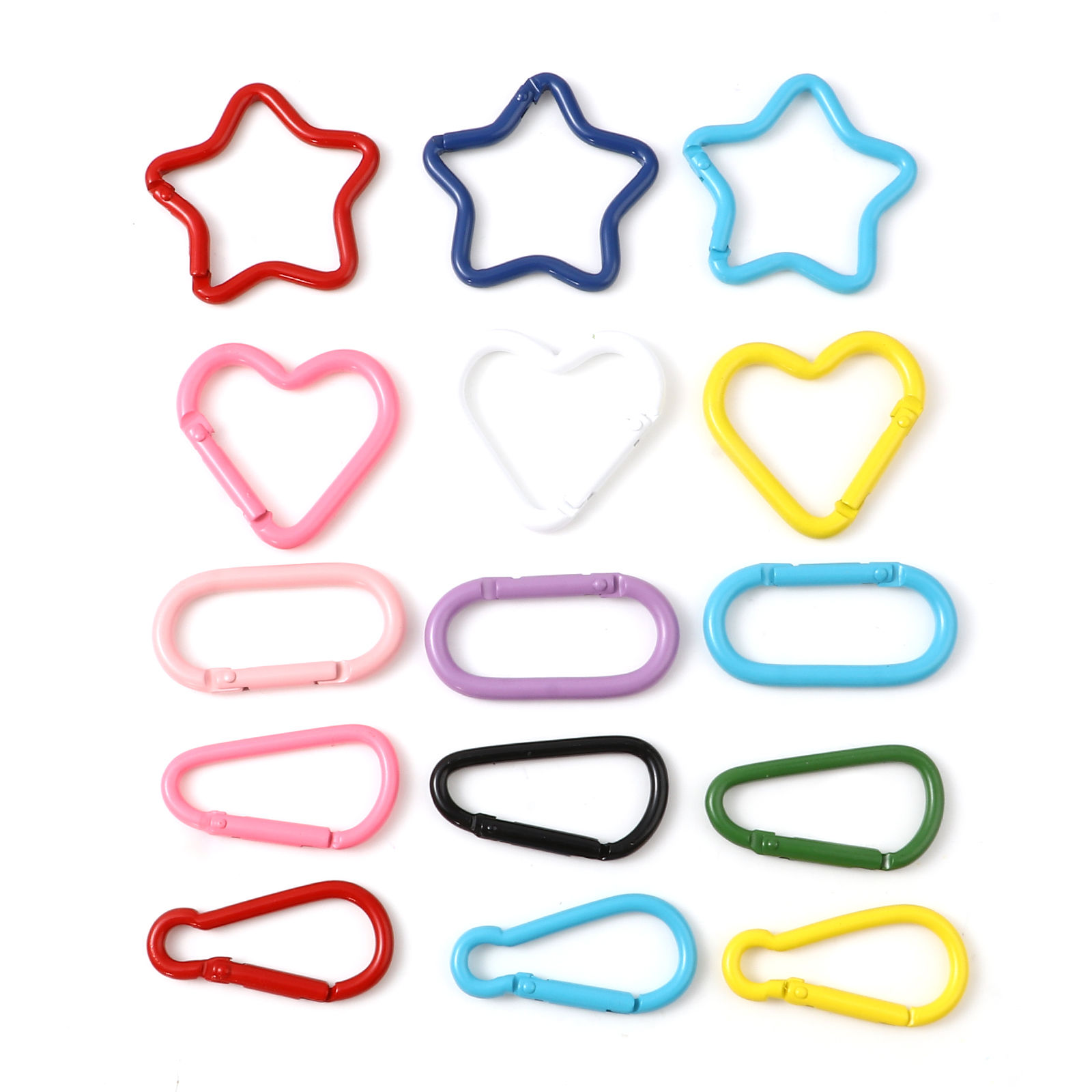 Picture of Zinc Based Alloy Carabiner Keychain Clip Hook At Random Color 5 PCs