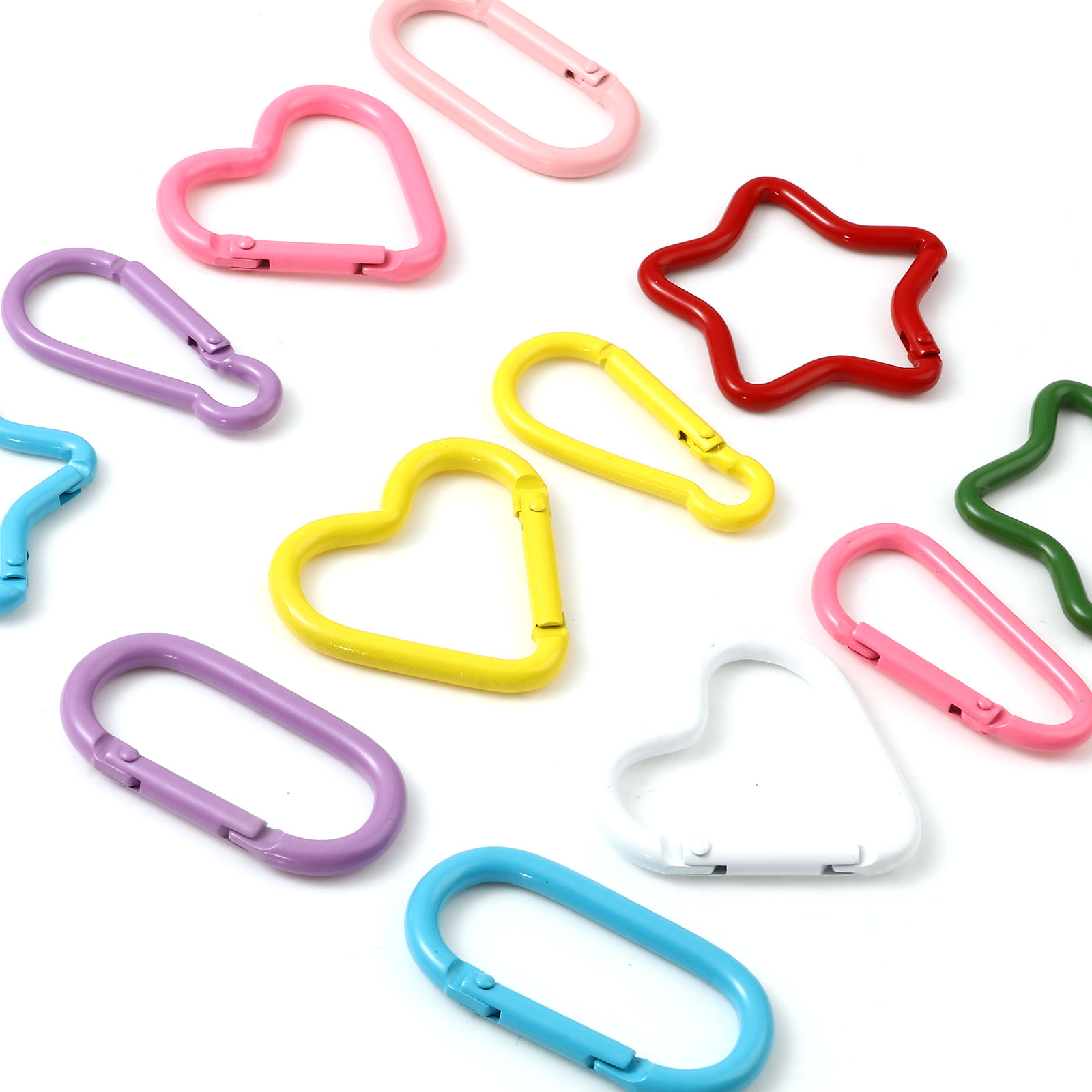 Picture of Zinc Based Alloy Carabiner Keychain Clip Hook At Random Color 5 PCs