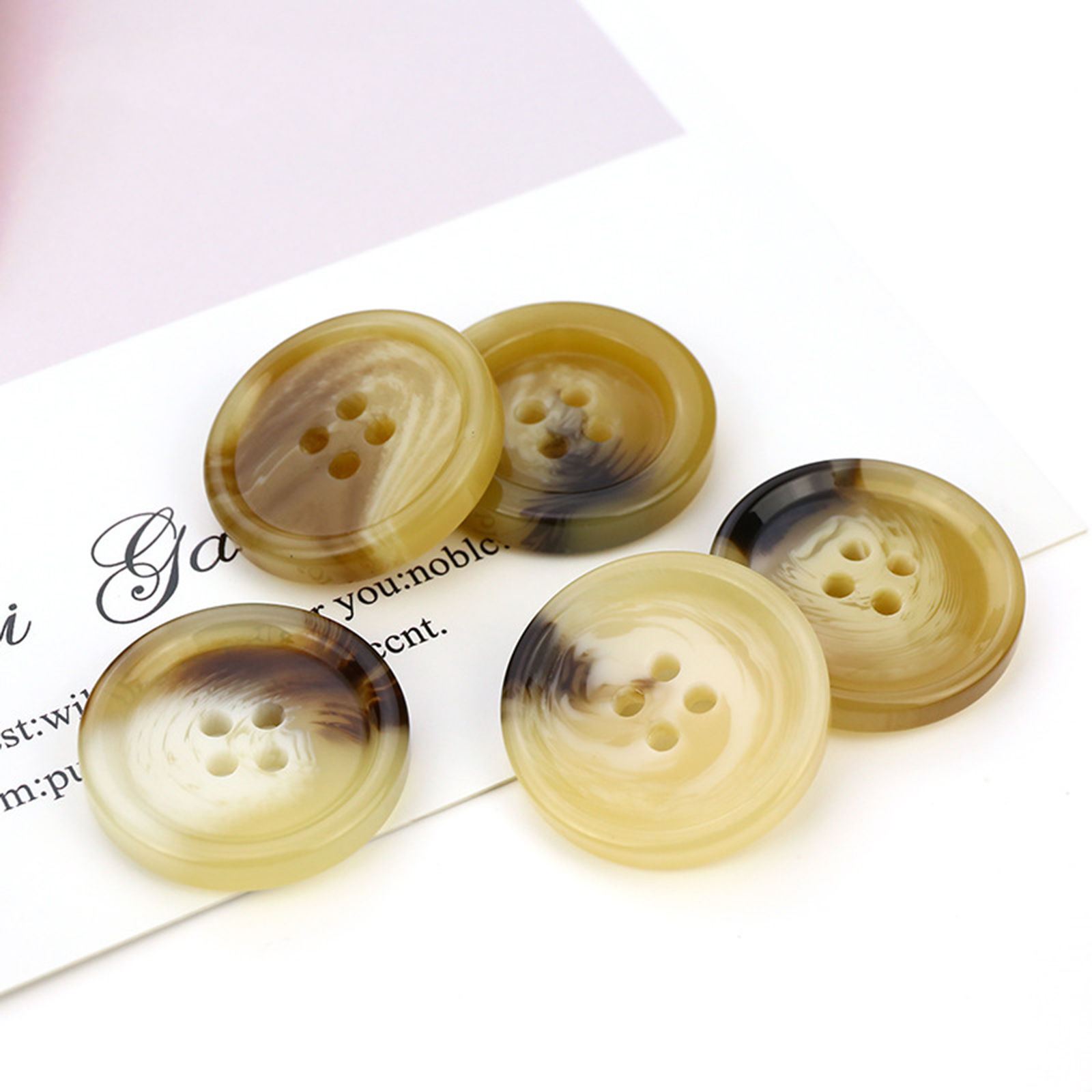 Picture of Acetic Acid Resin Acetimar Marble Sewing Buttons Scrapbooking 4 Holes Round Multicolor 20 PCs