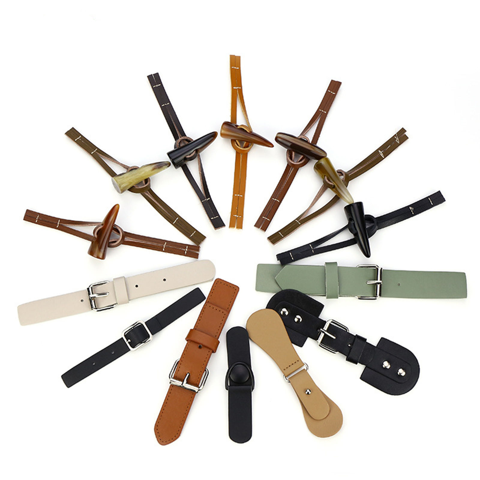 ポリウレタン ボタン 多色 調整可能 1 ペア の画像