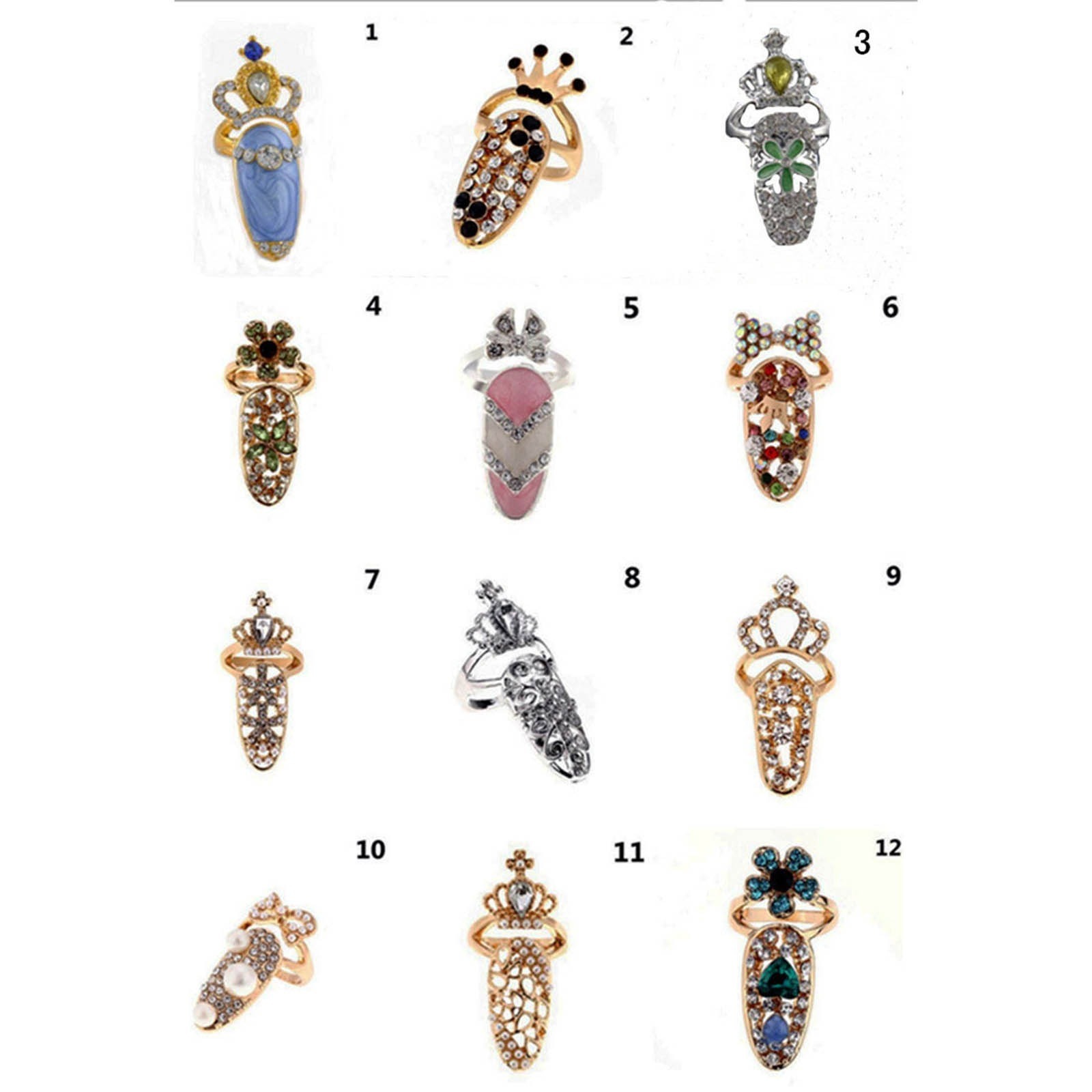 Picture of Zinc Based Alloy Open Adjustable Rings Gold Plated Crown Flower 17mm(US Size 6.5), 1 Piece