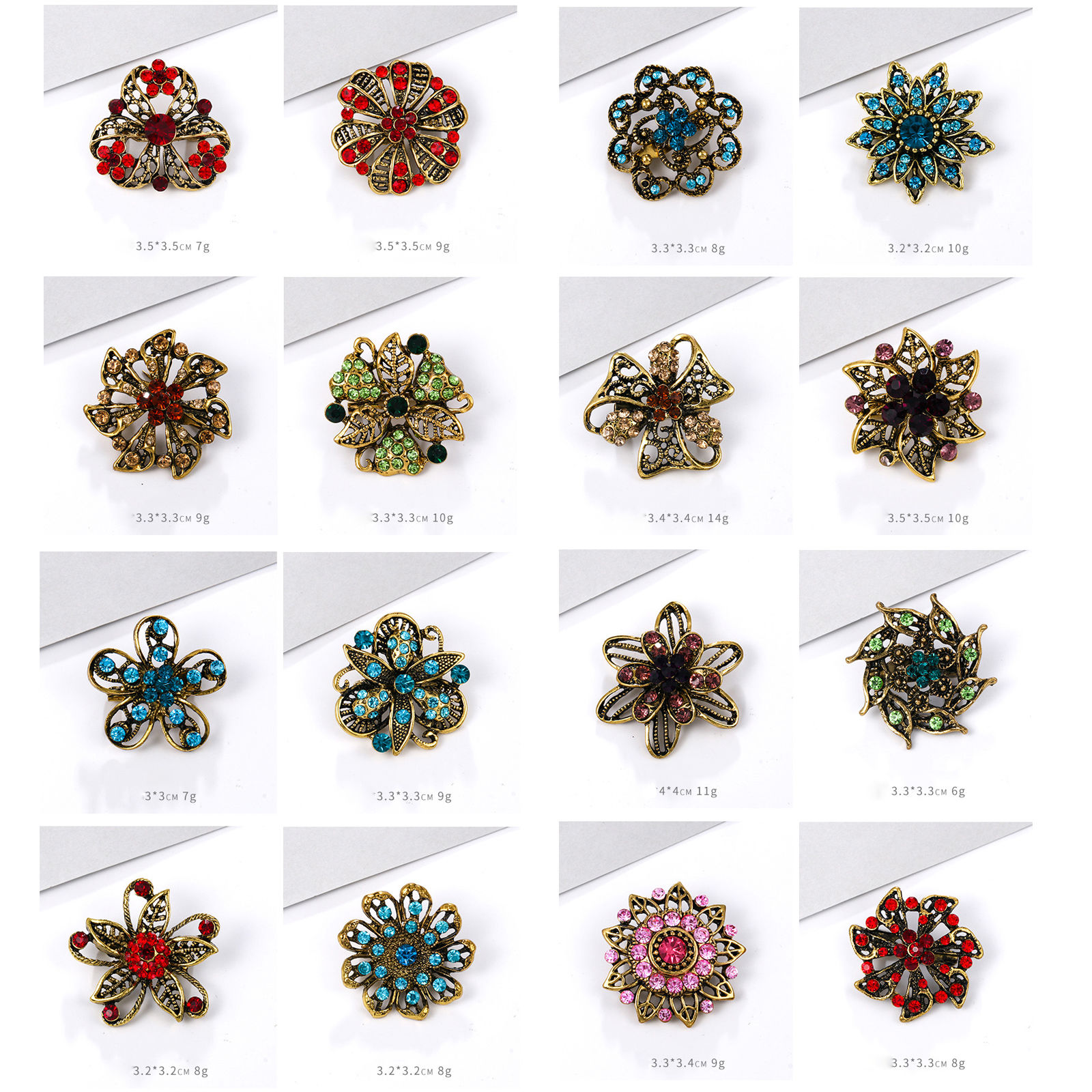 Picture of Zinc Based Alloy Pin Brooches Flower Antique Bronze 1 Piece