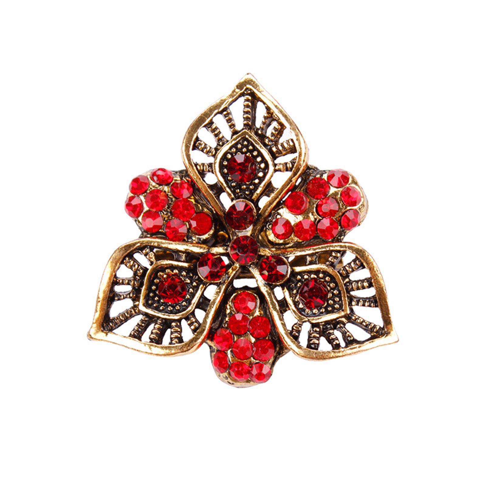 Picture of Zinc Based Alloy Pin Brooches Flower Antique Bronze 1 Piece