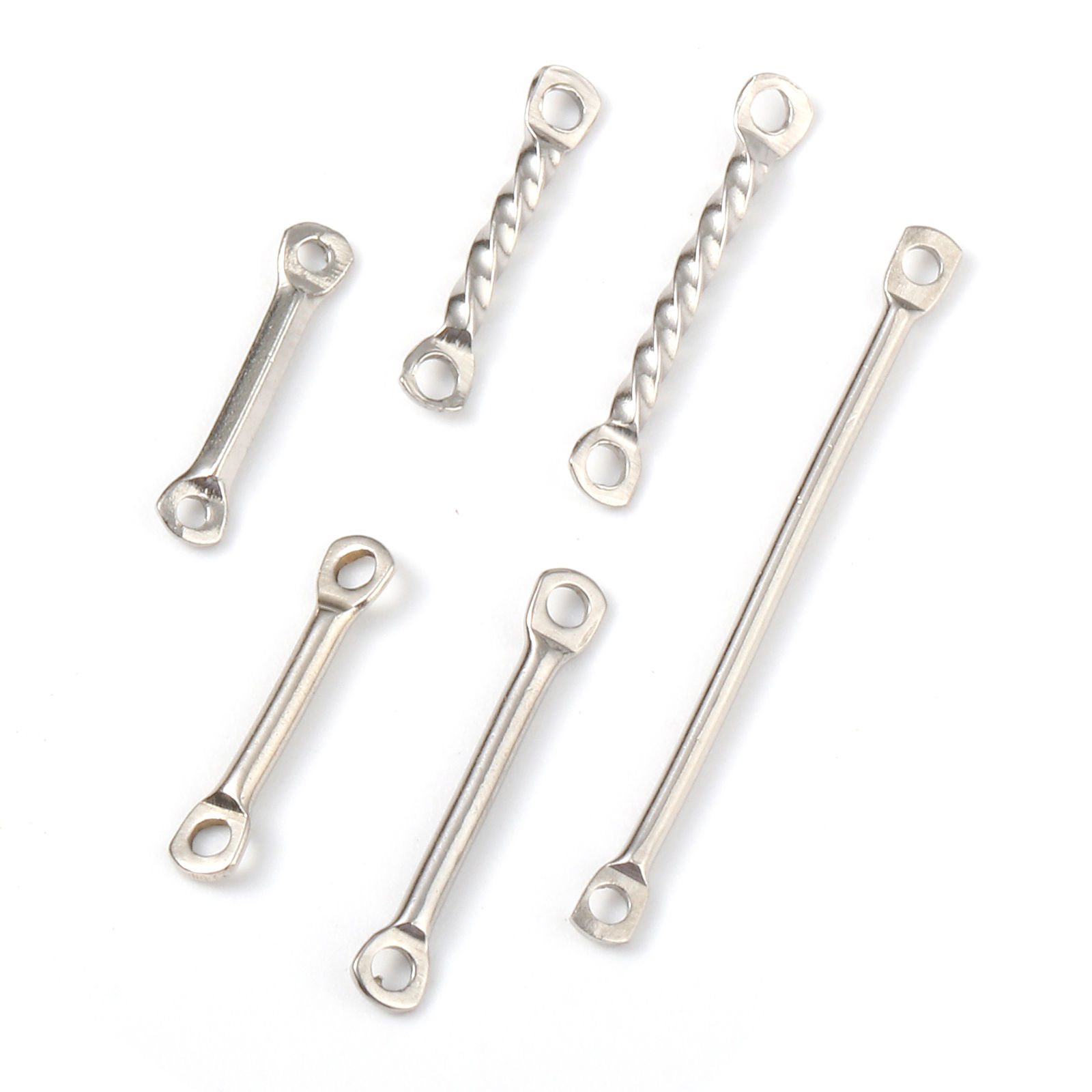 Picture of Stainless Steel Connectors Rectangle Silver Tone 30 PCs
