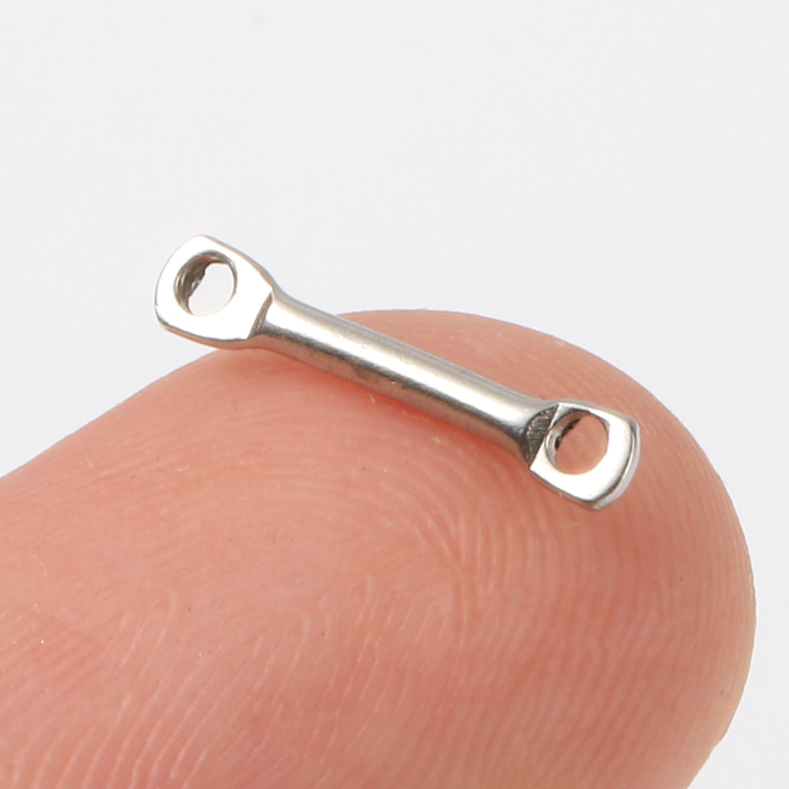 Picture of Stainless Steel Connectors Rectangle Silver Tone 30 PCs