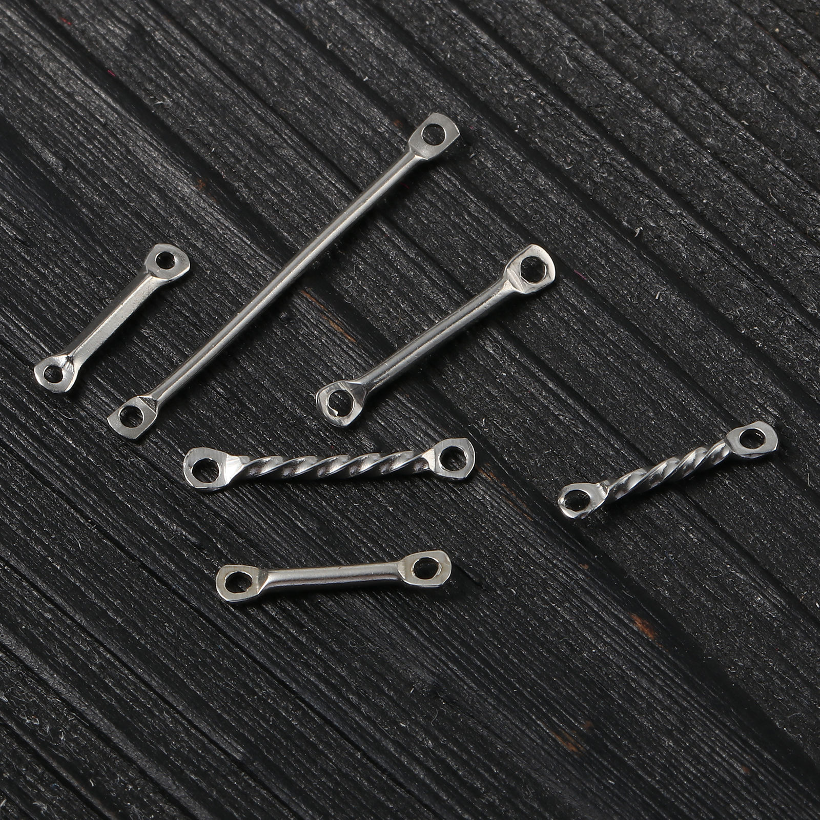 Picture of Stainless Steel Connectors Rectangle Silver Tone 30 PCs