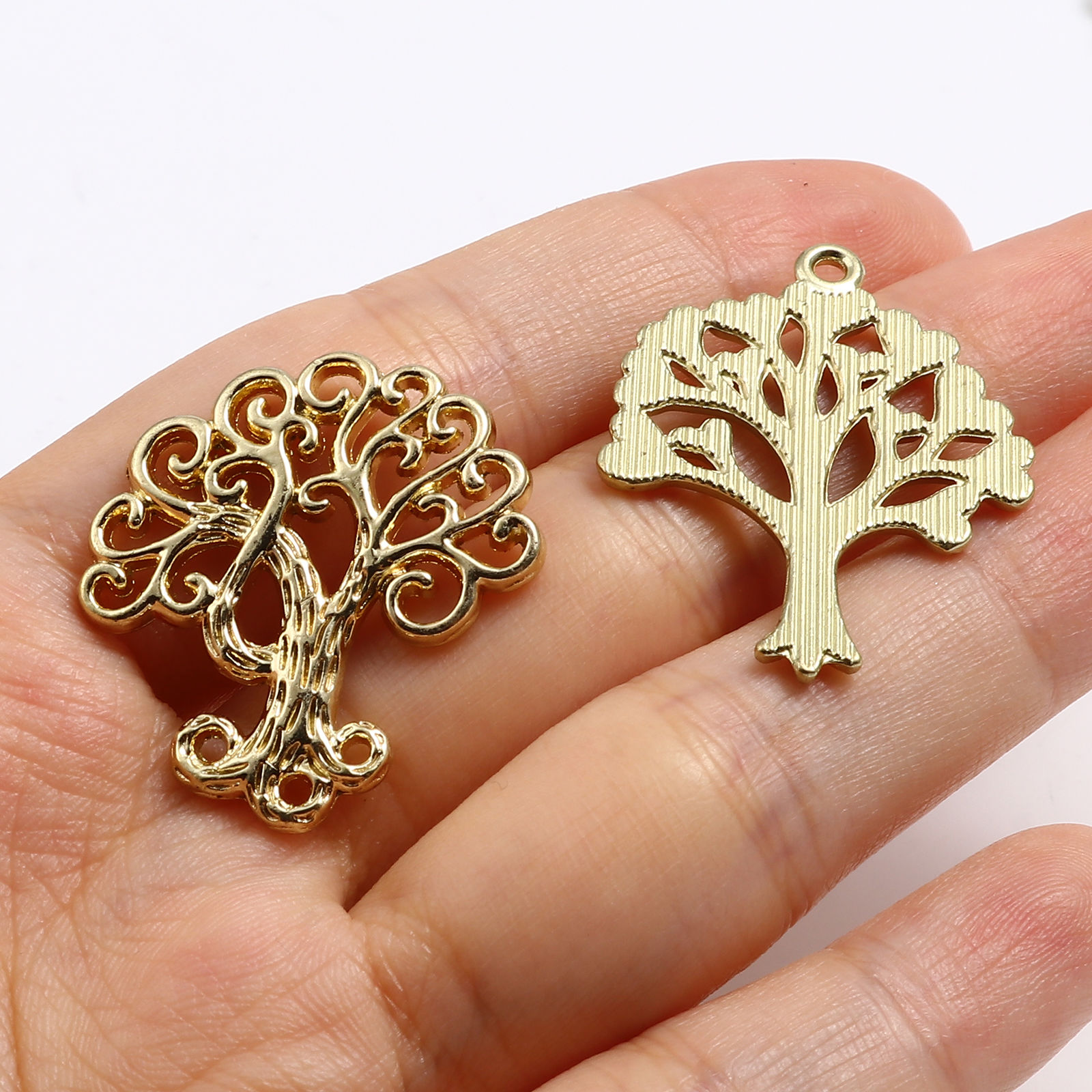 Image de Pendentifs en Alliage de Zinc Multicolore Arbre de Vie 20 Pcs