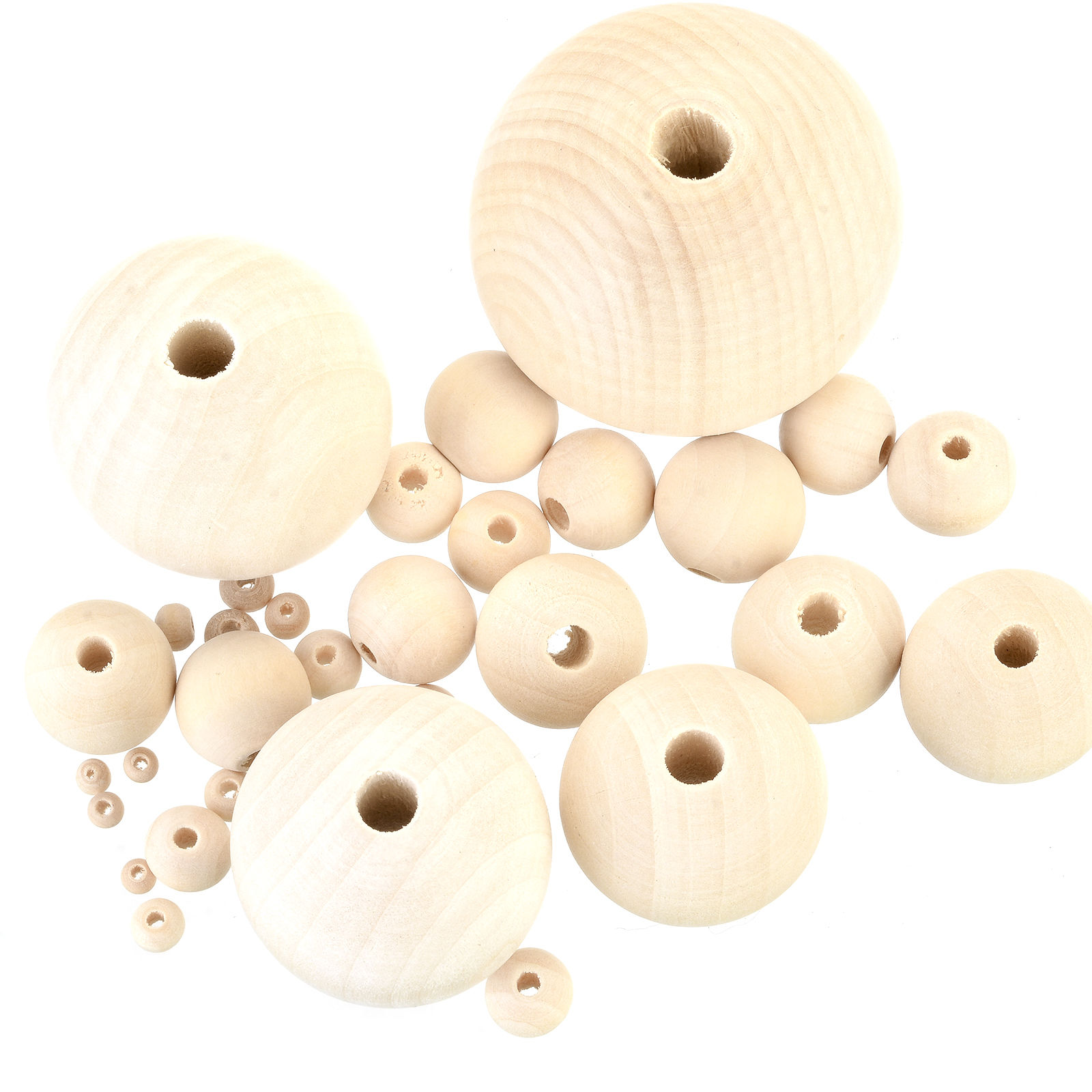 Picture of Hinoki Wood Spacer Beads Round Natural 2000 PCs