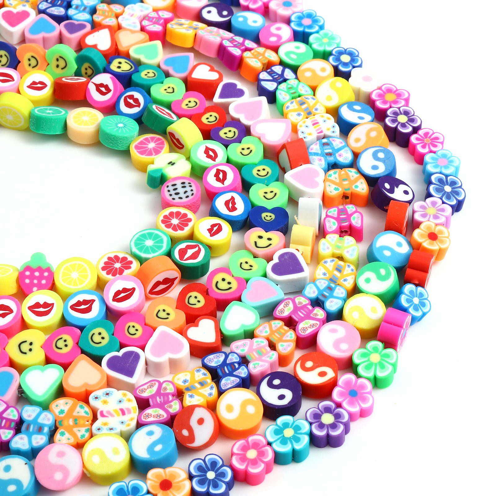 Picture of Polymer Clay Beads At Random Color 1 Strand