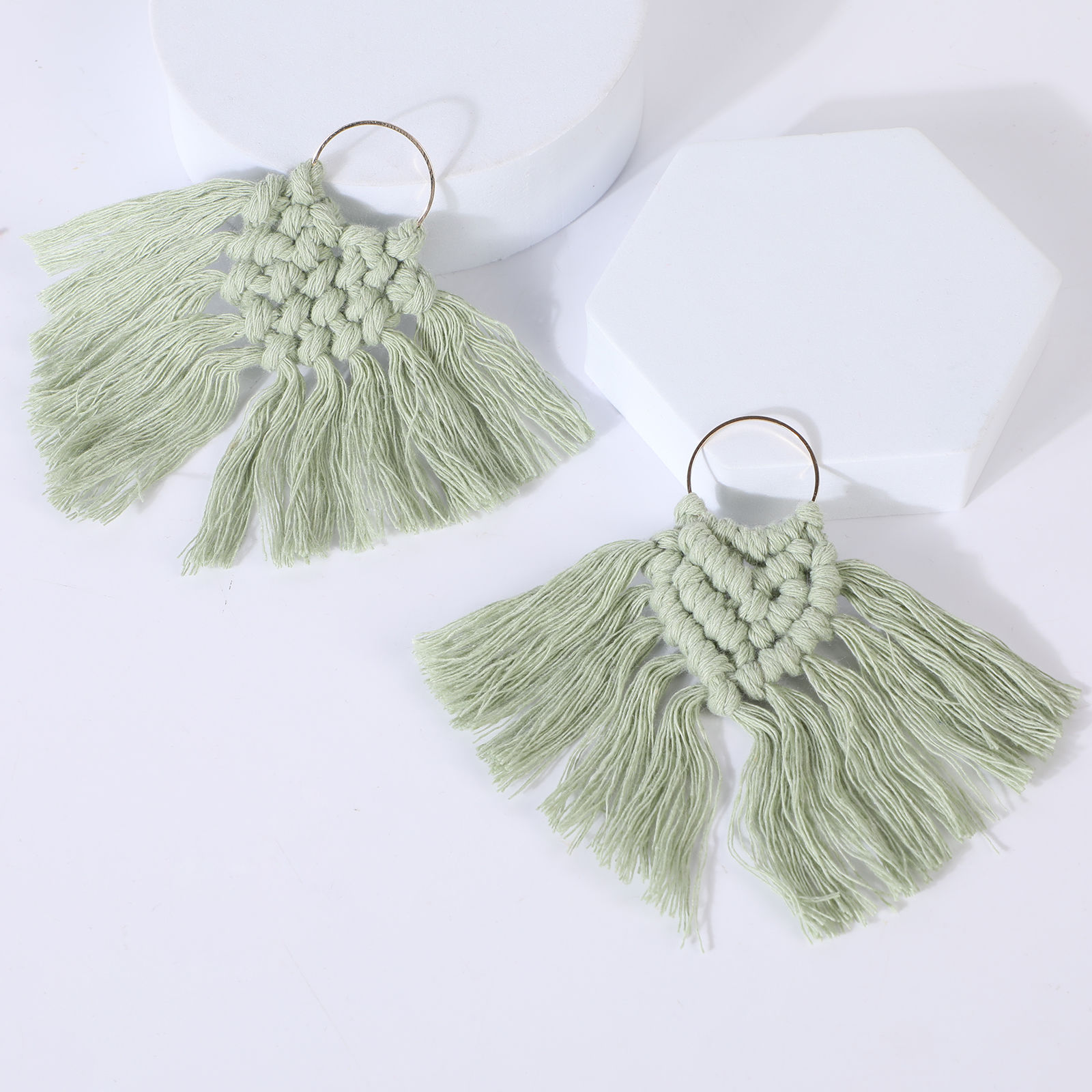 Imagen de Aleación & Algodón Panícula Colgantes Charms En forma de abanico Chapado en Oro Multicolor Panícula 12cm x 10cm, 2 Unidades