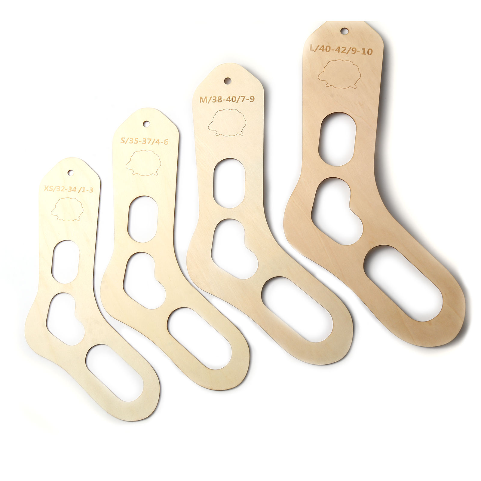 Picture of Wood Sewing Tools Sock Natural 2 PCs