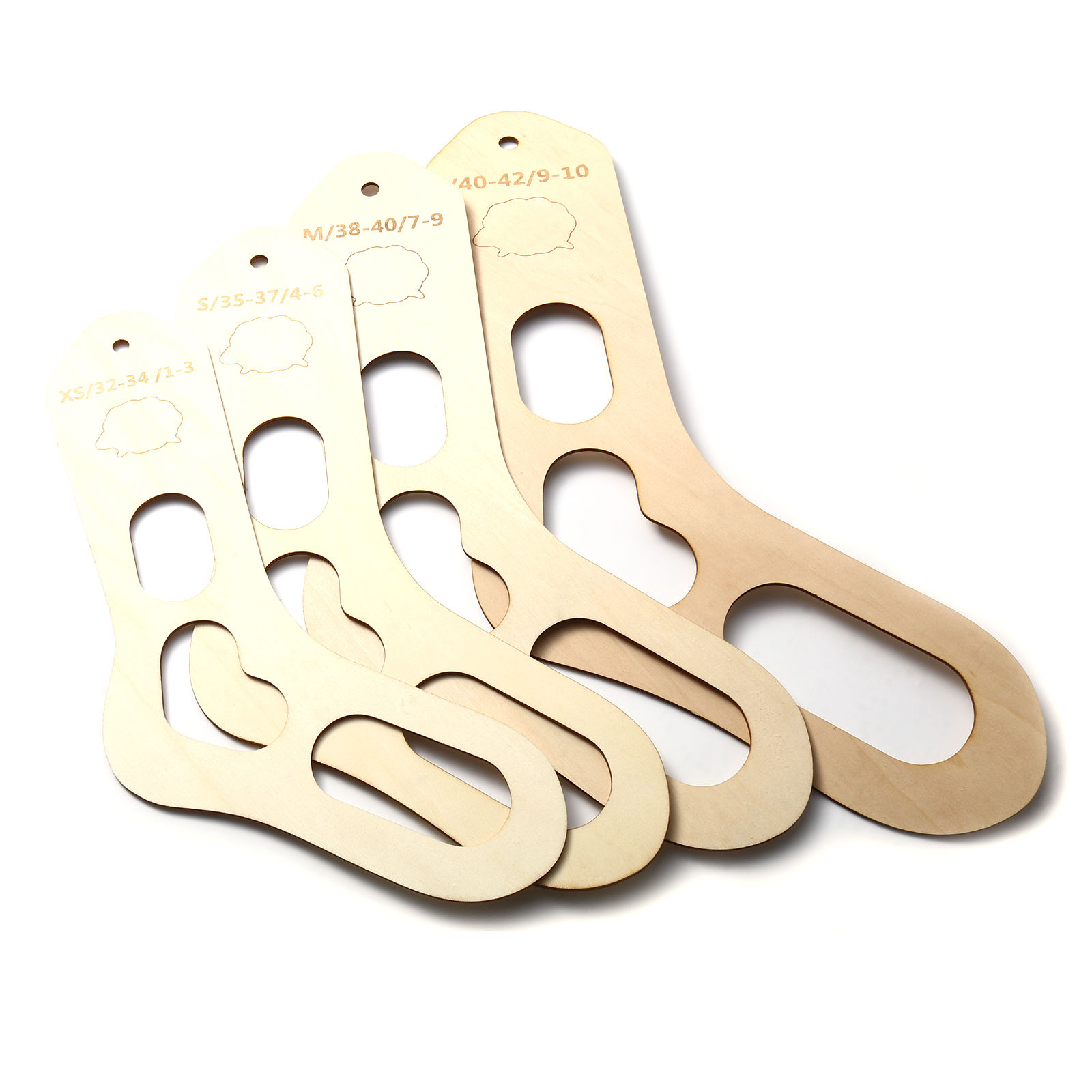 Picture of Wood Sewing Tools Sock Natural 2 PCs