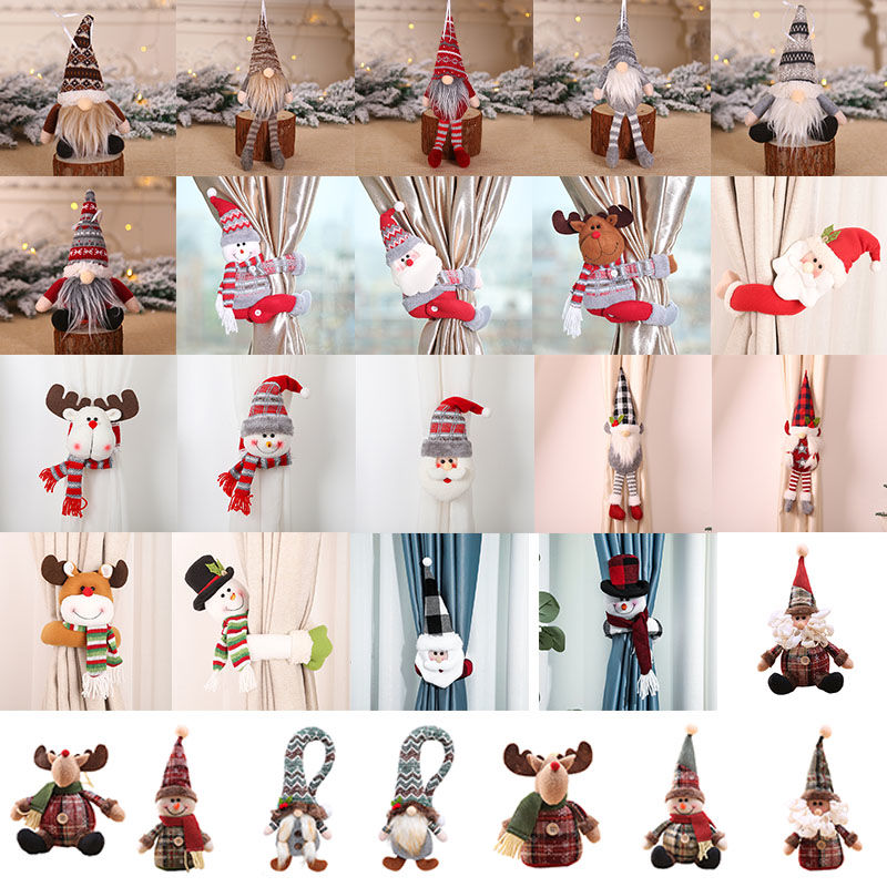 Изображение Christmas Doll Curtain Tiebacks Clips Holdbacks Home Decoration