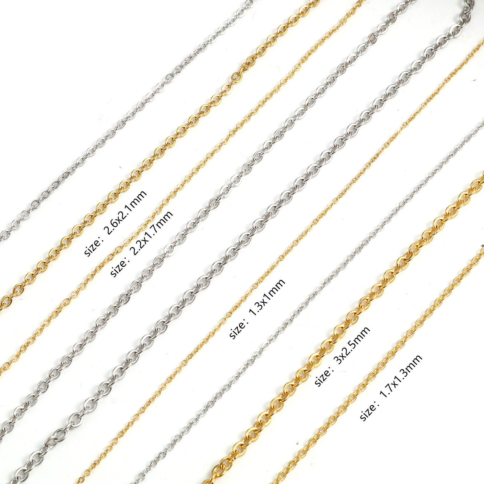 Picture of Stainless Steel Link Cable Chain Multicolor 5 M