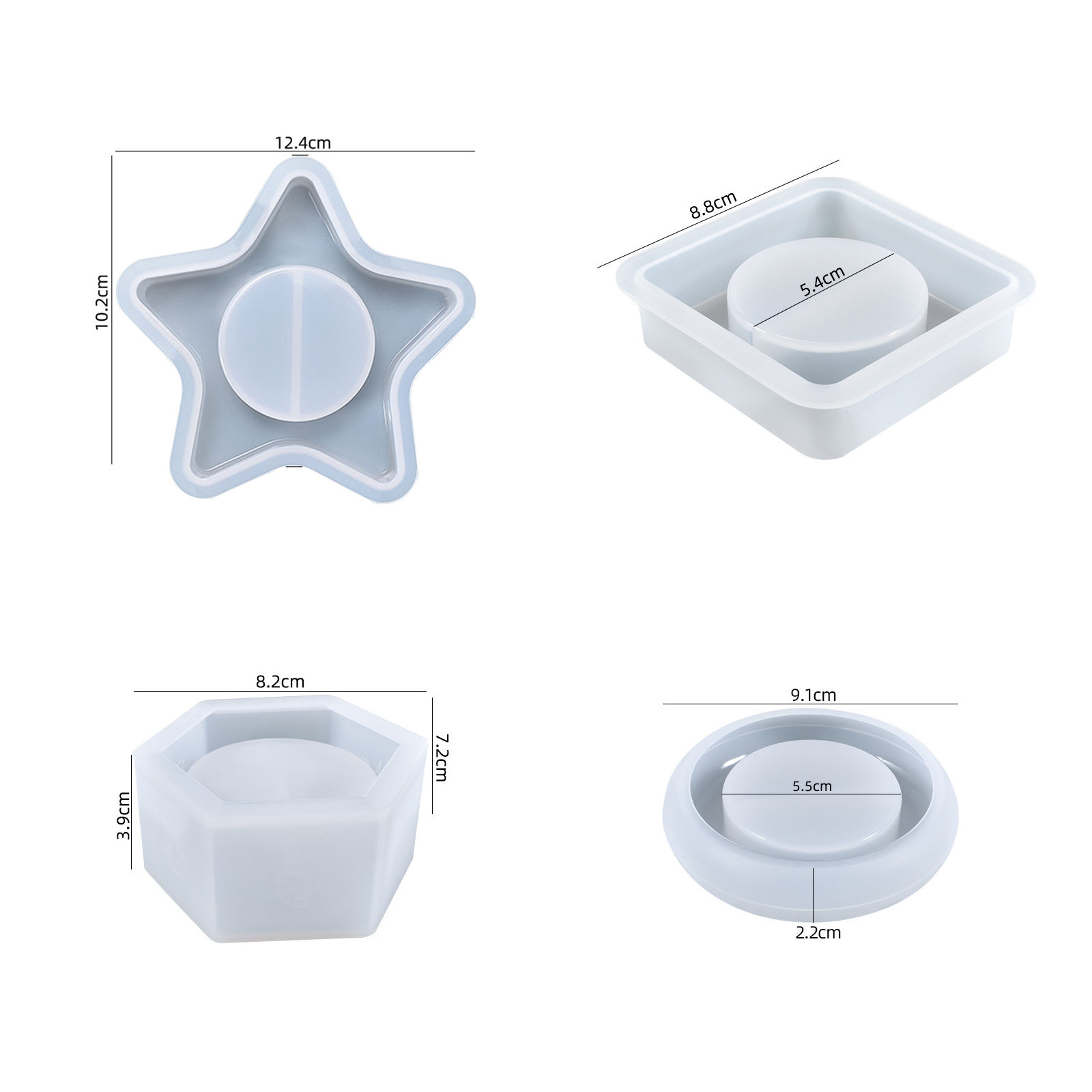 Imagen de Silicona Molde Blanco 1 Unidad