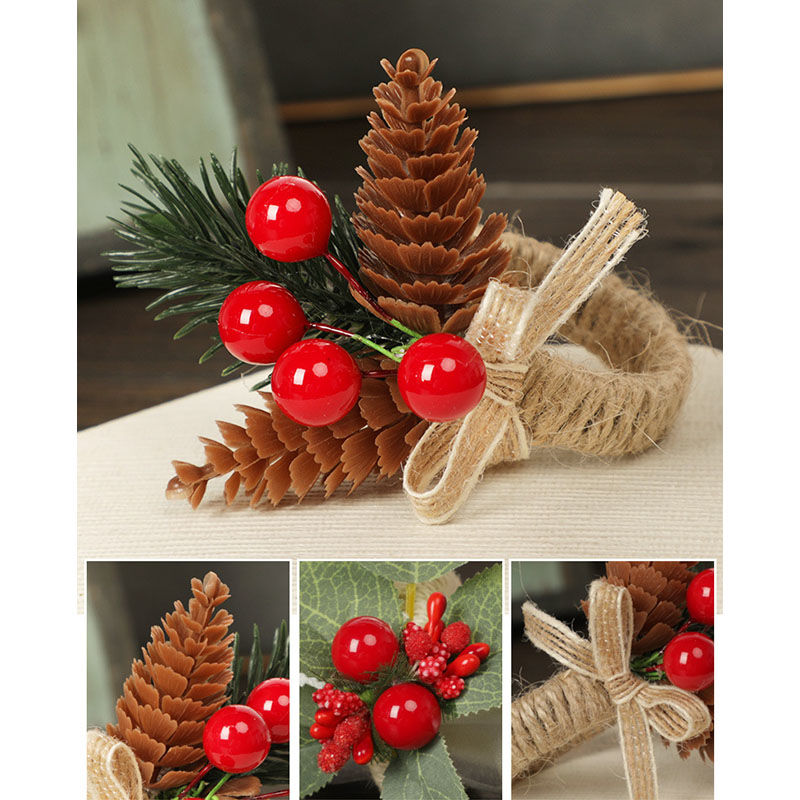 Picture of Christmas Plastic Napkin Ring Buckle Holder Table Decoration