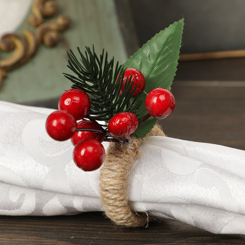 Picture of Christmas Plastic Napkin Ring Buckle Holder Table Decoration
