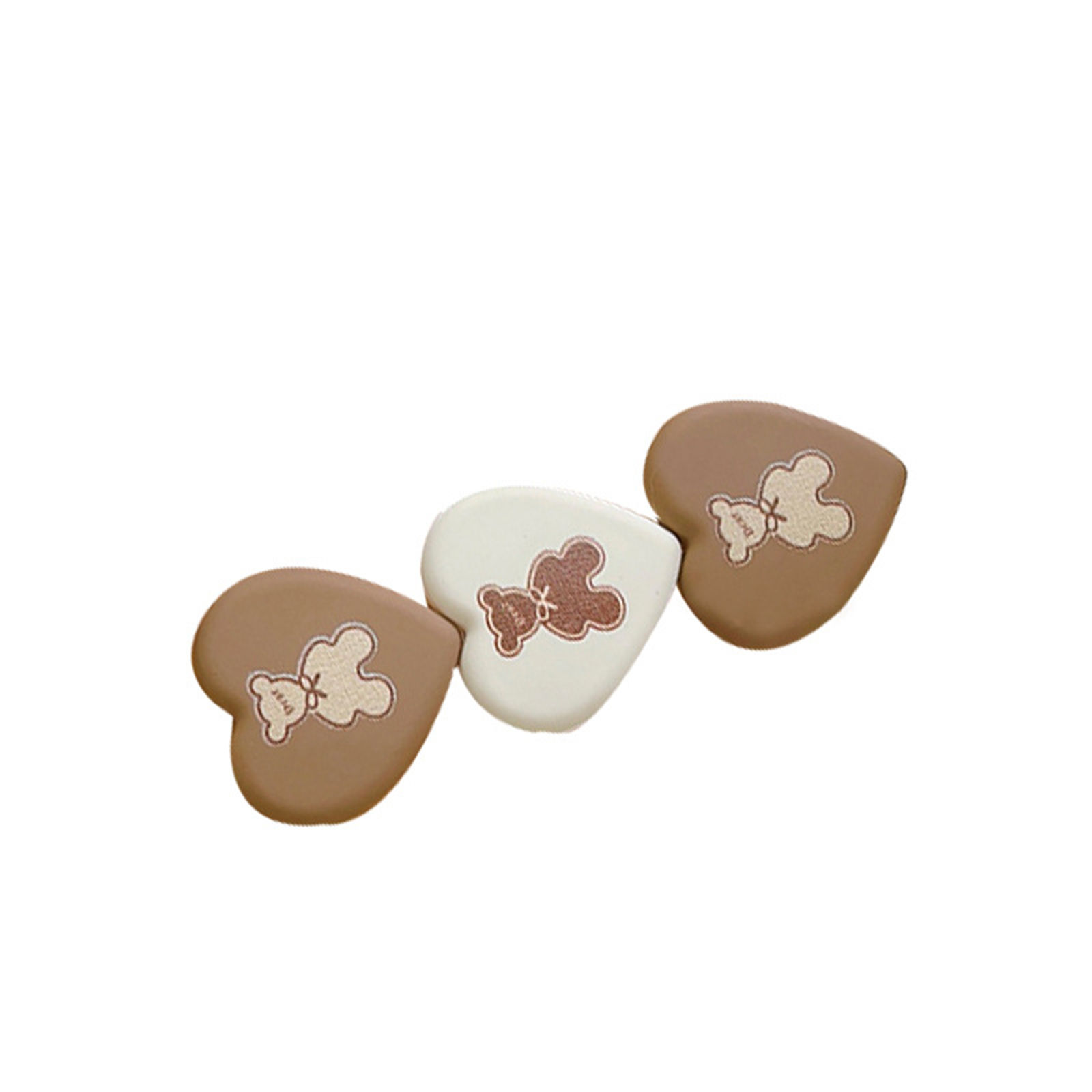 Imagen de Plástico Lazos de pelo Multicolor Corazón 1 Unidad