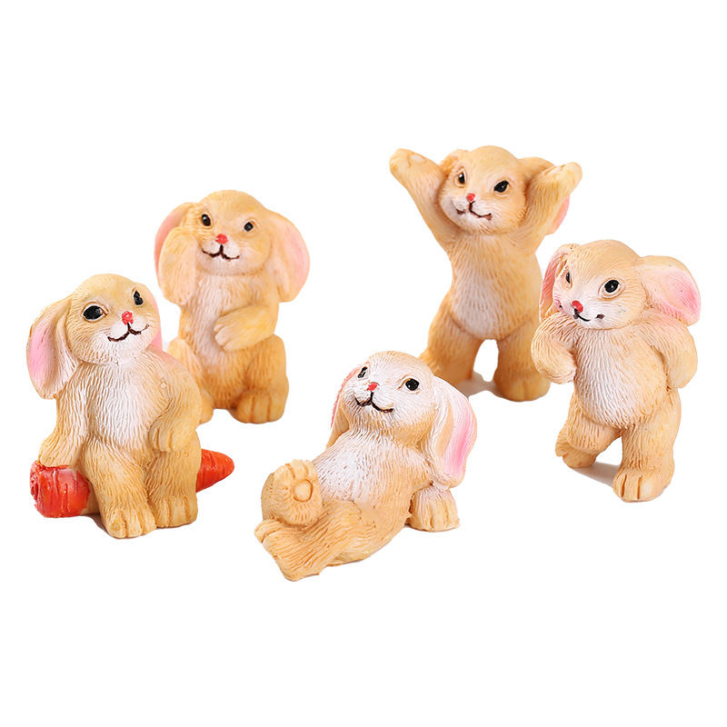 Picture of Cute Rabbit Resin Micro Landscape Miniature Decoration