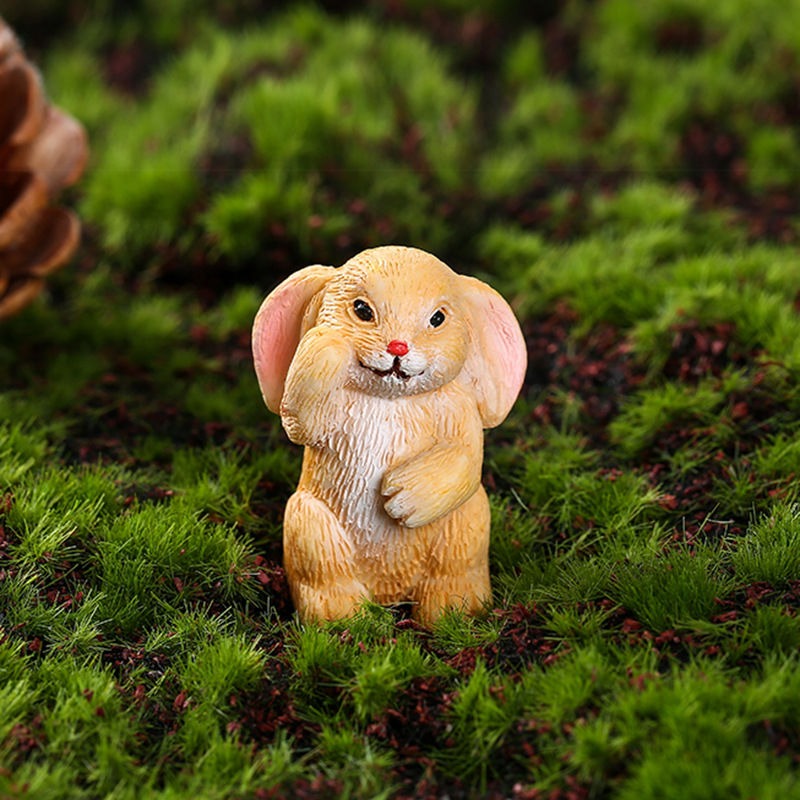 Picture of Cute Rabbit Resin Micro Landscape Miniature Decoration
